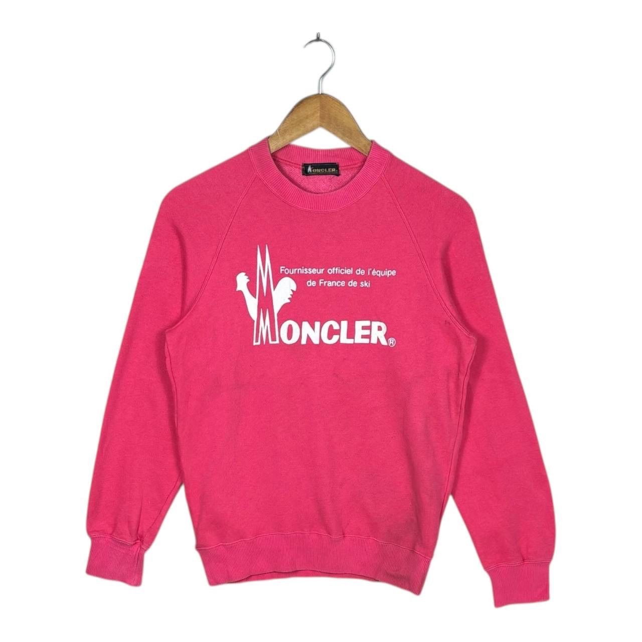 Moncler Vtg 80s Moncler x Asics France Ski Team Sweatshirt Pink L Size US S / EU 44-46 / 1 - 1 Thumbnail