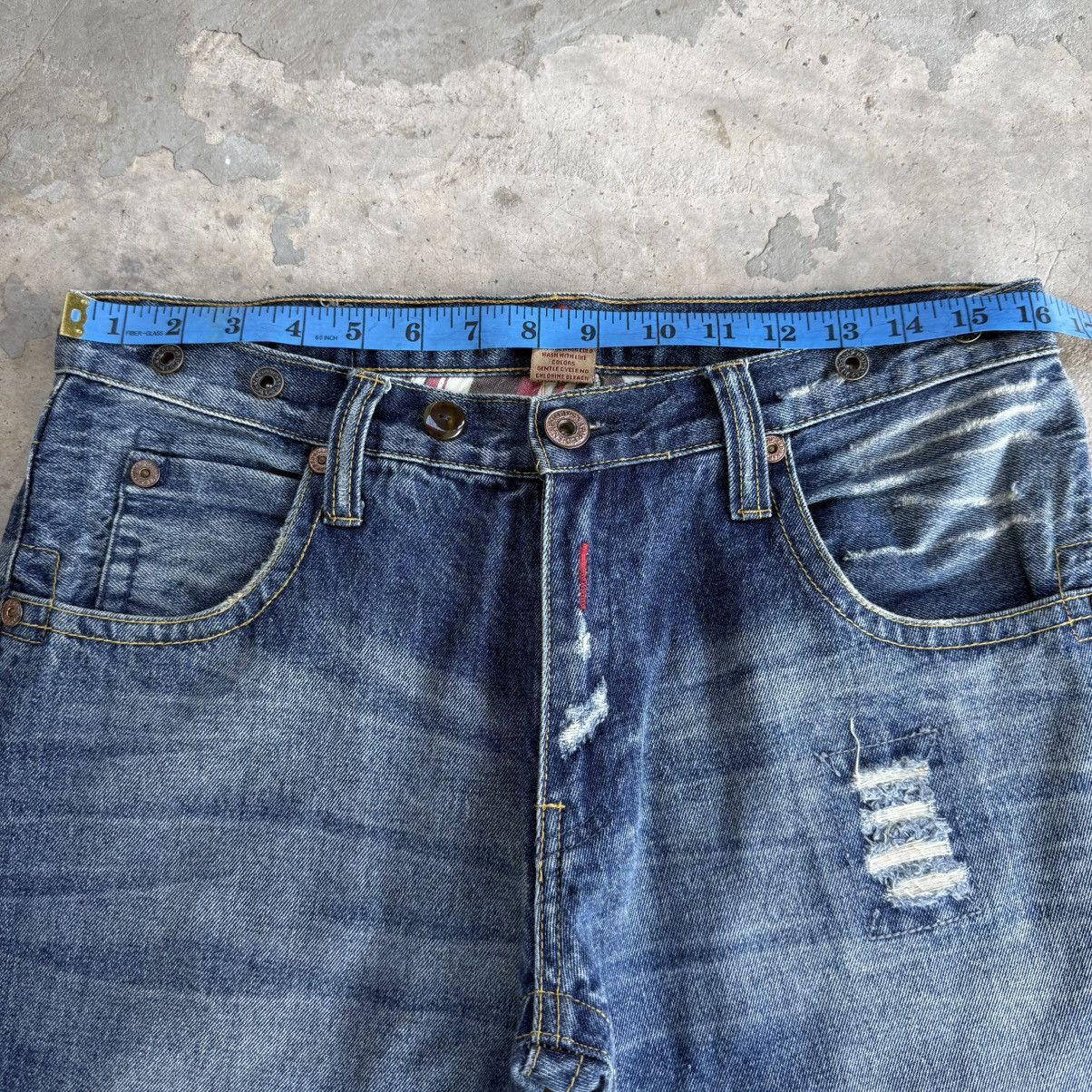 Japanese Brand W32x30 Vintage Snap Red Flare Faded Denim Jean Pants Size US 33 - 6 Thumbnail