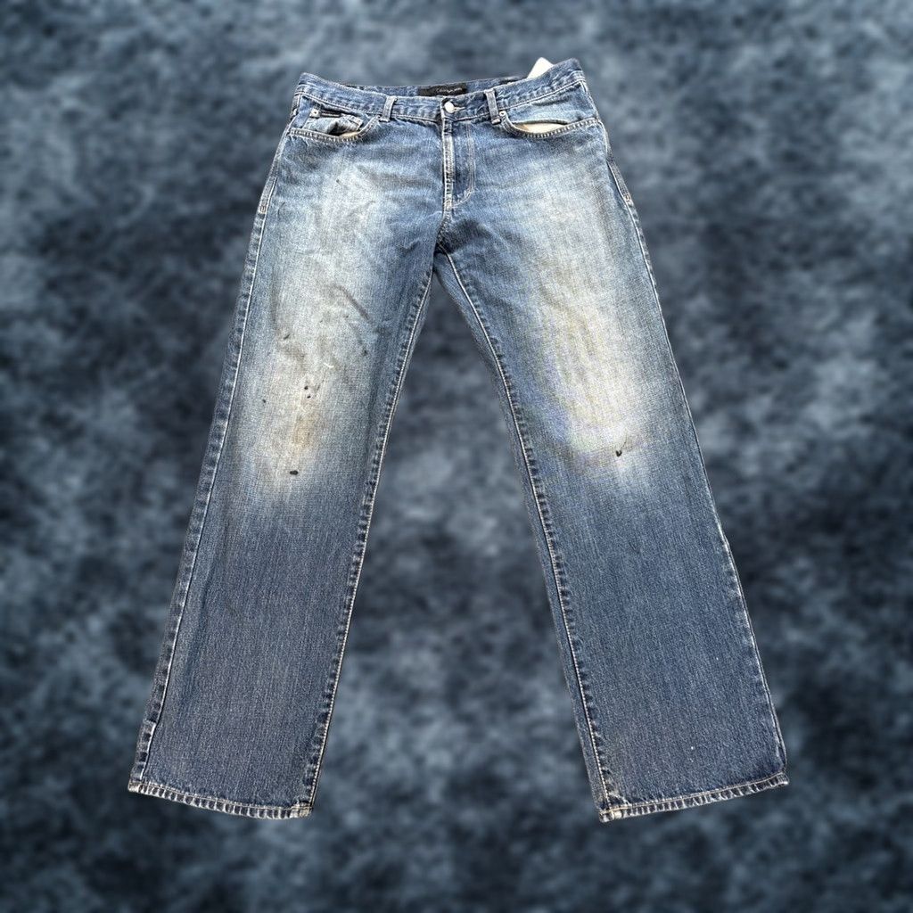 Calvin Klein VINTAGE Calvin Klein Jeans 36x32 Denim Straight 5-Pocket Logo Blue 90s Mens Size US 36 / EU 52 - 1 Thumbnail