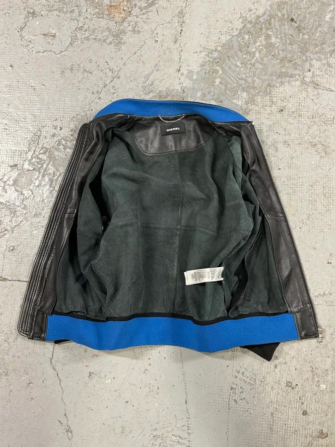 Diesel 2000s Diesel Camo Square Black Leather Bomber Jacket Size US S / EU 44-46 / 1 - 6 Thumbnail