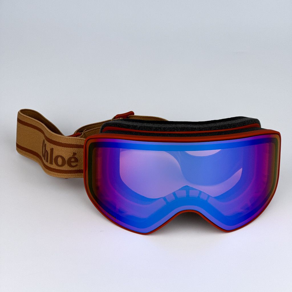 Chloe NEW Chloe CH0072S 003 Orange Multilayer Blue Zeiss Ski Mask Size ONE SIZE - 3 Thumbnail