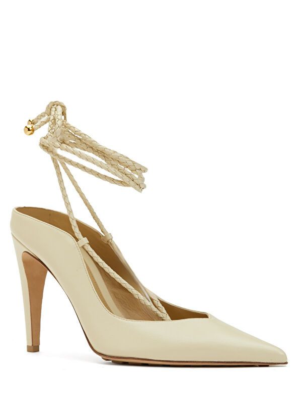 Bottega Veneta o1y0725 Stiletto Heel Pumps in Beige Size US 8 / IT 38 - 1 Thumbnail