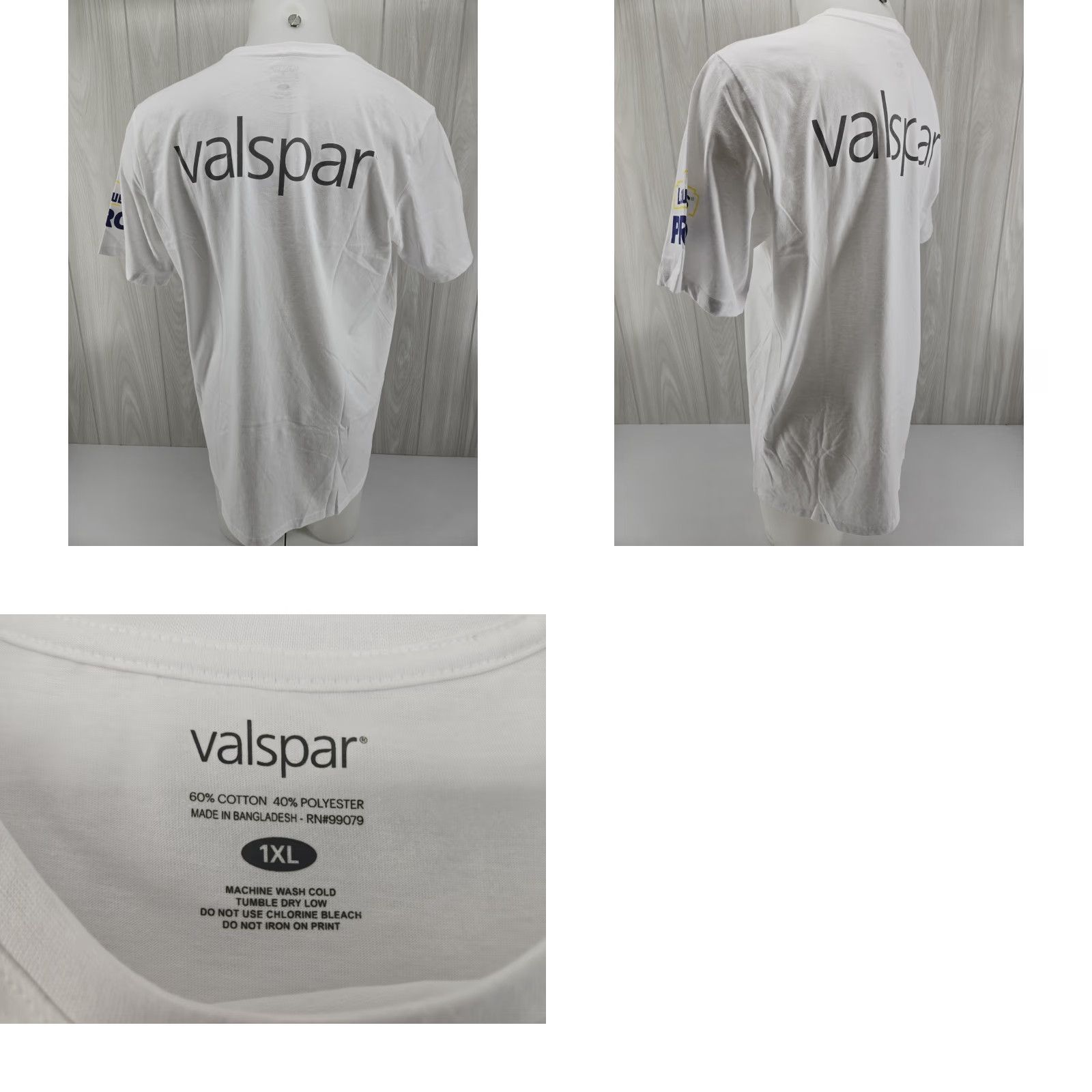 Vintage Lowes Pro Promotional Valspar Shirt Unisex Size XL White Cotton Blend Shirt Mens Short Sleeve Crew Neck T-Shirt Size US XL / EU 56 / 4 - 8 Thumbnail