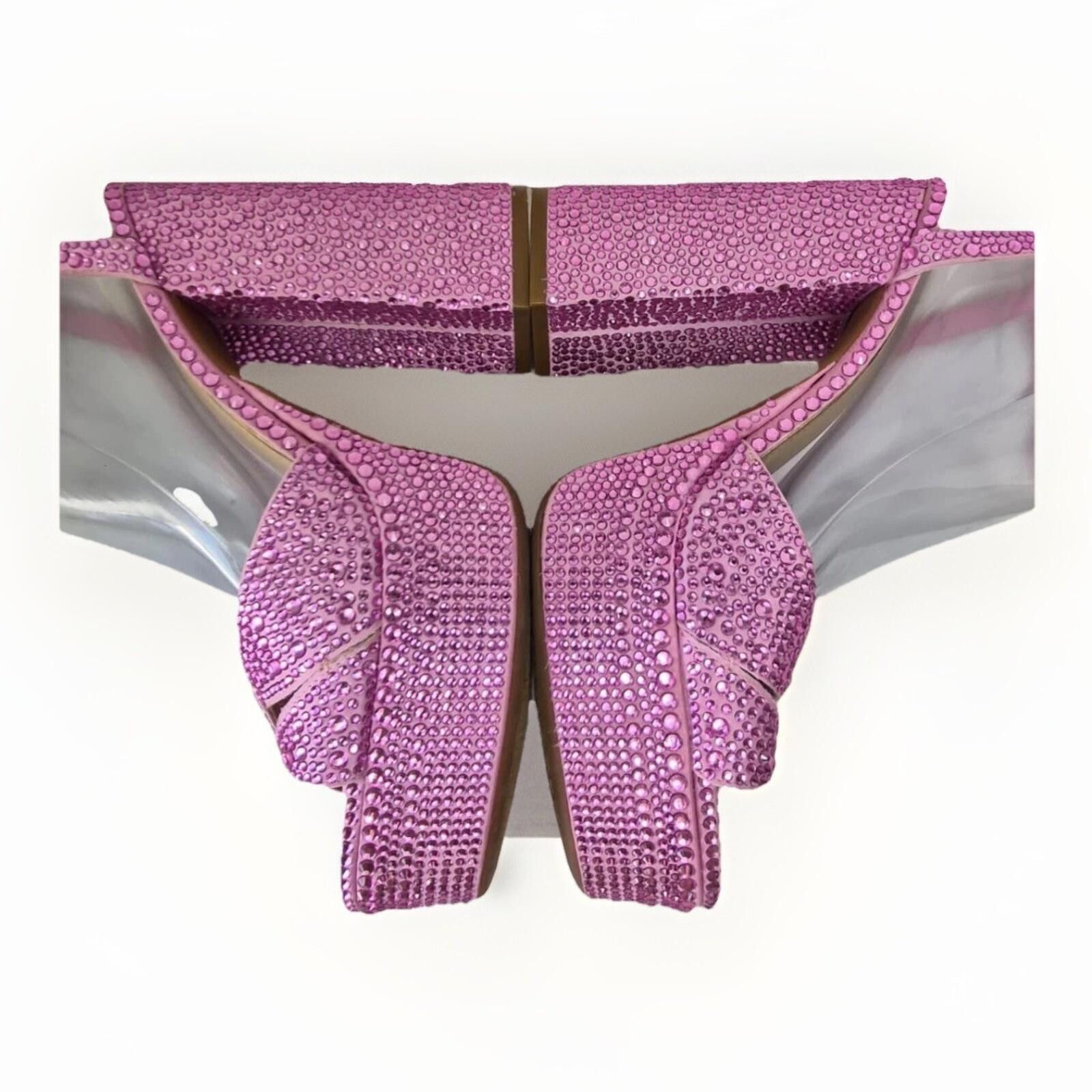 Other Gianni Bini Pink Strappy Block Women's 8.5 Embellish Buckle Size US 8 / IT 38 - 3 Thumbnail