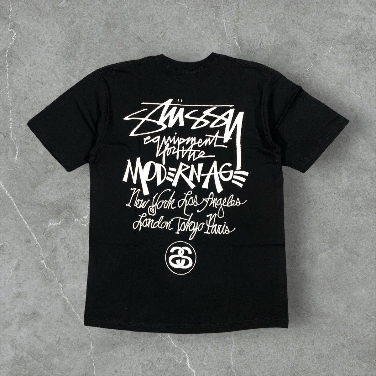 image of Stussy Modern Age Tee Medium in Black, Men's