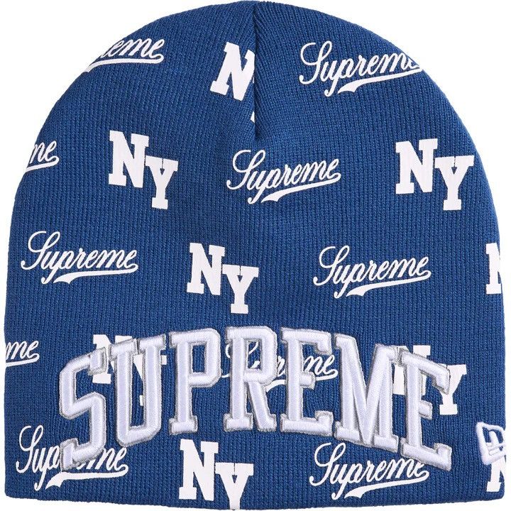 Supreme New Era® Accent Beanie Navy New Era × Supreme Supreme New Era Accent Beanie Navy | Grailed