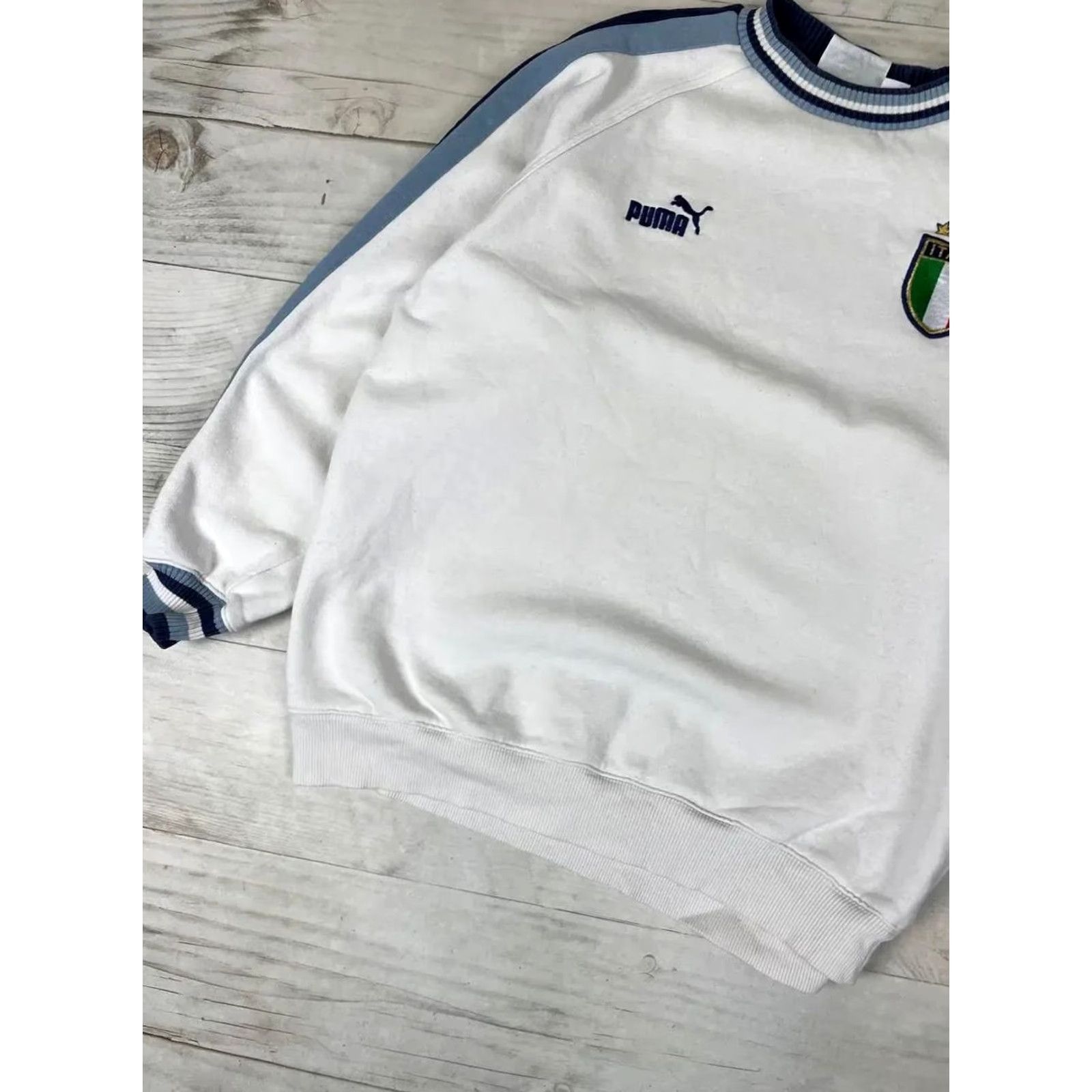 Puma VINTAGE PUMA Italy Sweatshirt Soccer Football Men M White Size US M / EU 48-50 / 2 - 3 Thumbnail
