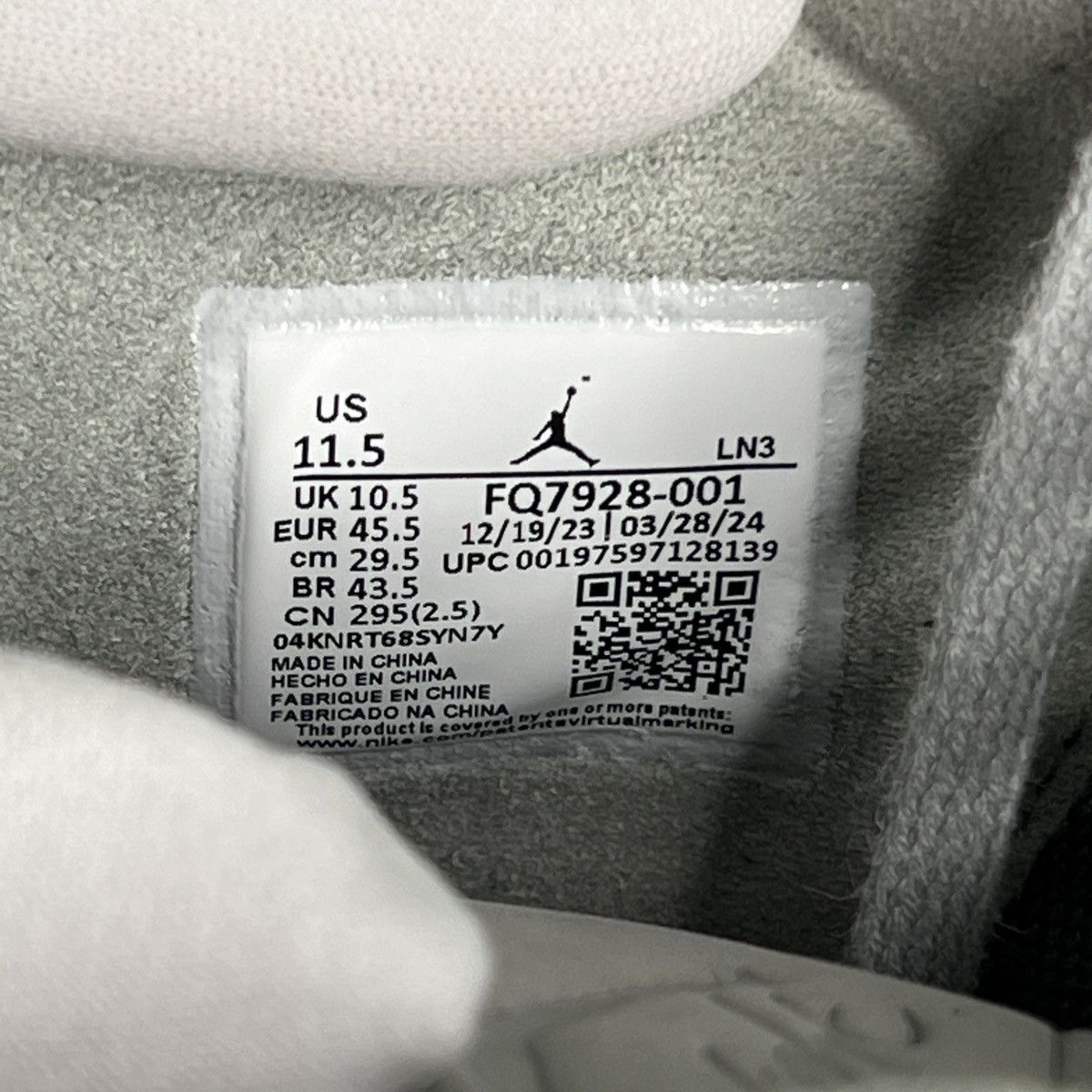 Jordan Brand × Nike Nike Air Jordan 4 Wet Cement “Paris Olympics” Size 11.5 Size US 11.5 / EU 44-45 - 8 Thumbnail