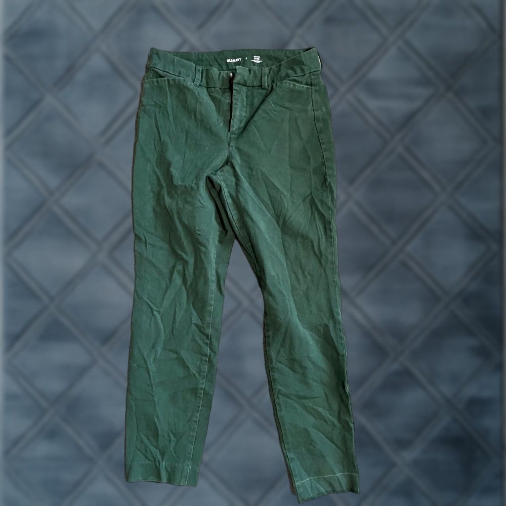 Old Navy Old Navy Pixie Pants Women Size 4 Green High Rise Secret Slim Pocke Size 27" / US 4 / IT 40 - 1 Thumbnail