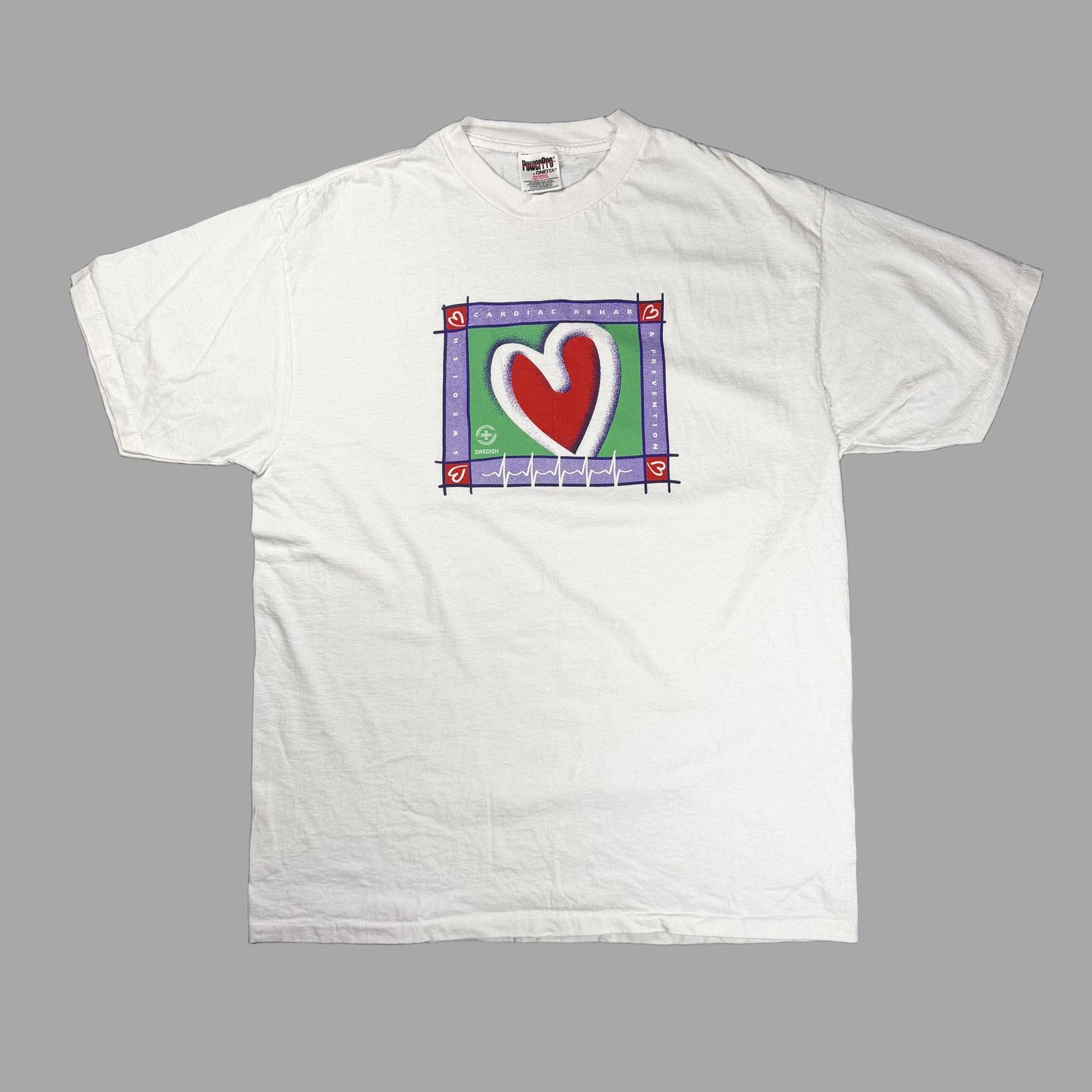Vintage Vintage Oneita Cardiac Rehab Heart Tee XL Single-stitch Size US XL / EU 56 / 4 - 1 Thumbnail