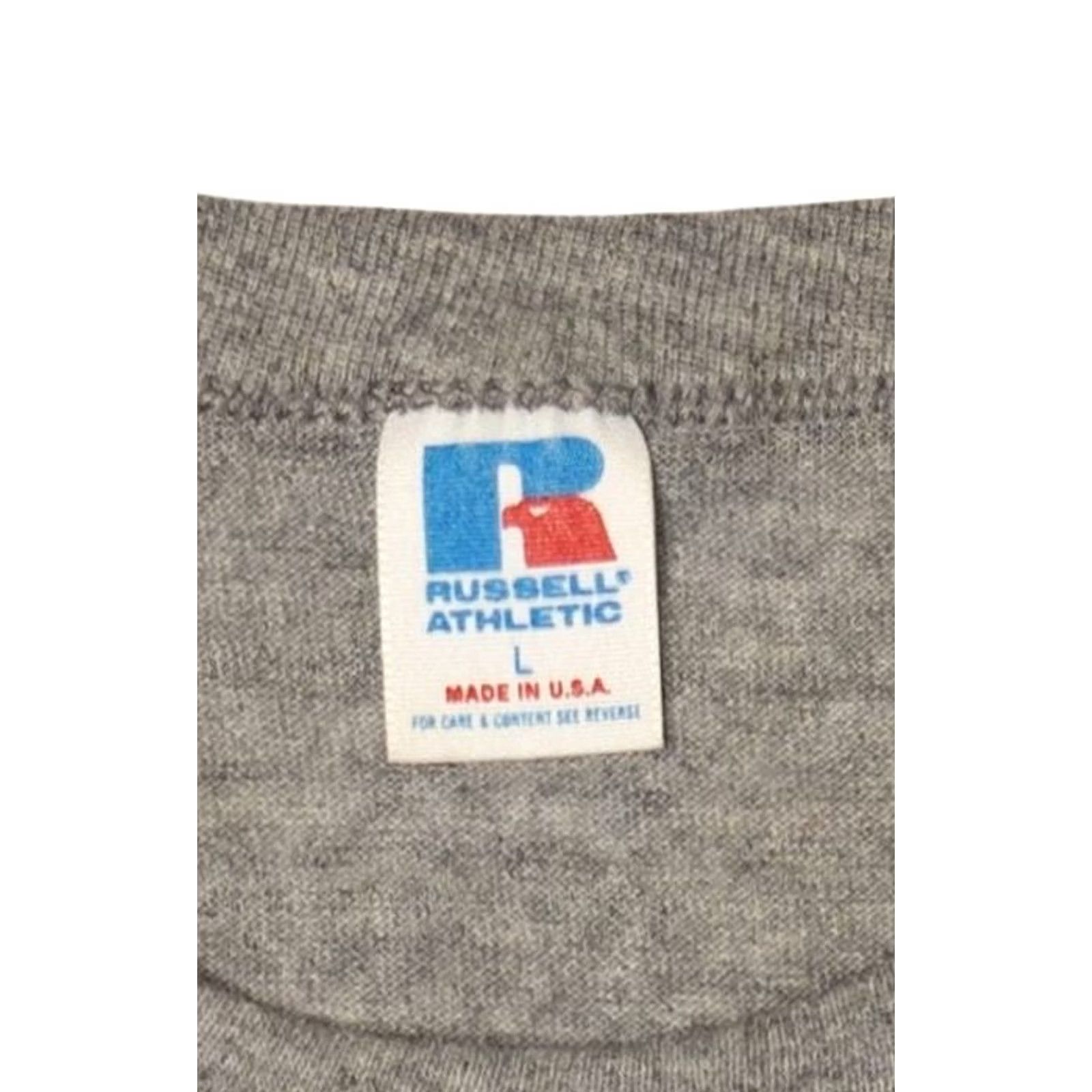Russell Athletic VINTAGE Russell Athletic Gallatin High School Football Crop Top T-Shirt Mens Large Grey 1990s Size US L / EU 52-54 / 3 - 4 Thumbnail