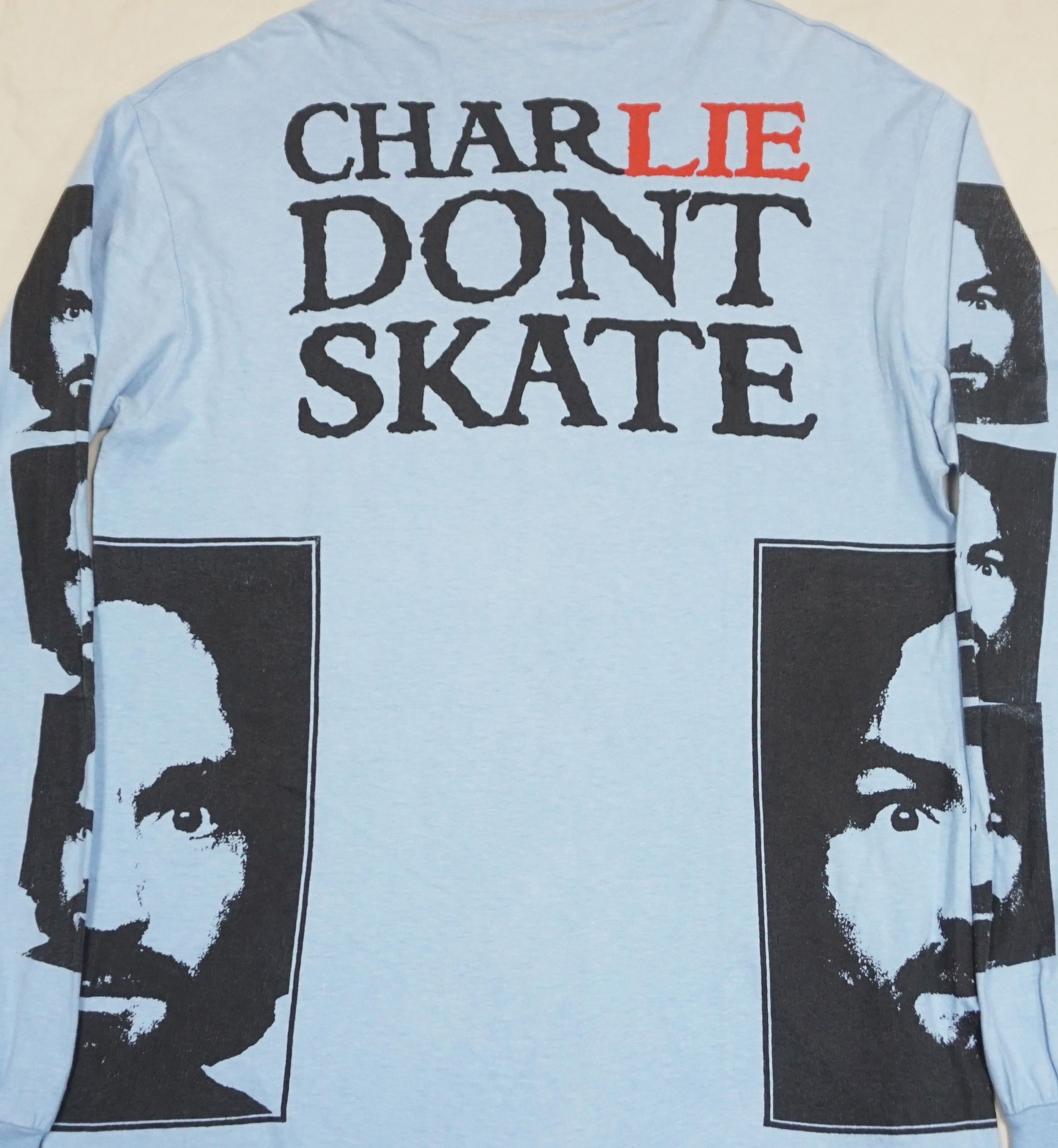 Band Tees × Vintage 90's Charlie Manson "Charlie Dont Skate" L/S Shirt Size US L / EU 52-54 / 3 - 5 Thumbnail