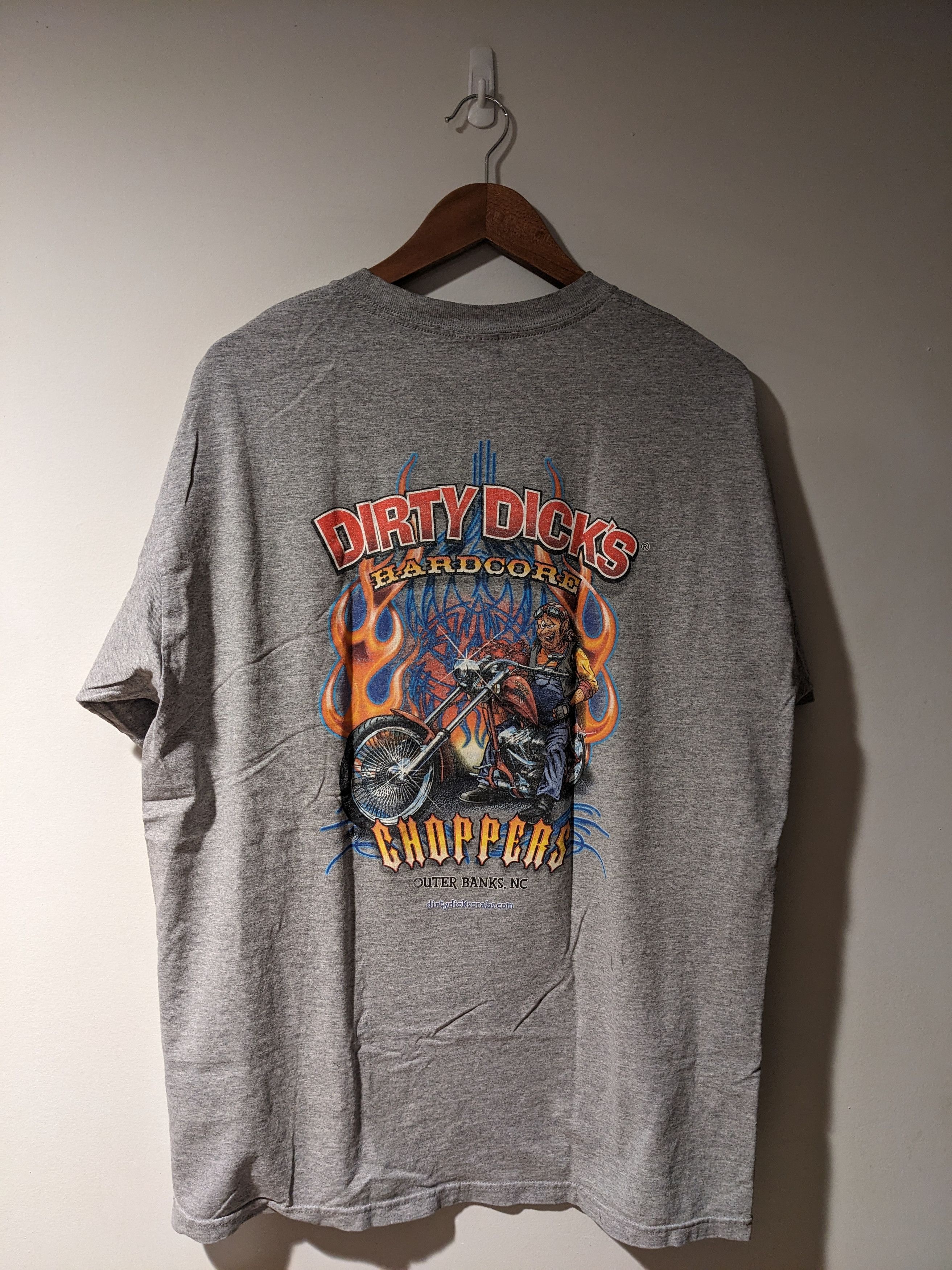 Vintage × West Coast Choppers Vintage 90s Dirty Dicks Hardcore Choppers Motorcycle T-Shirt Size US XL / EU 56 / 4 - 1 Thumbnail