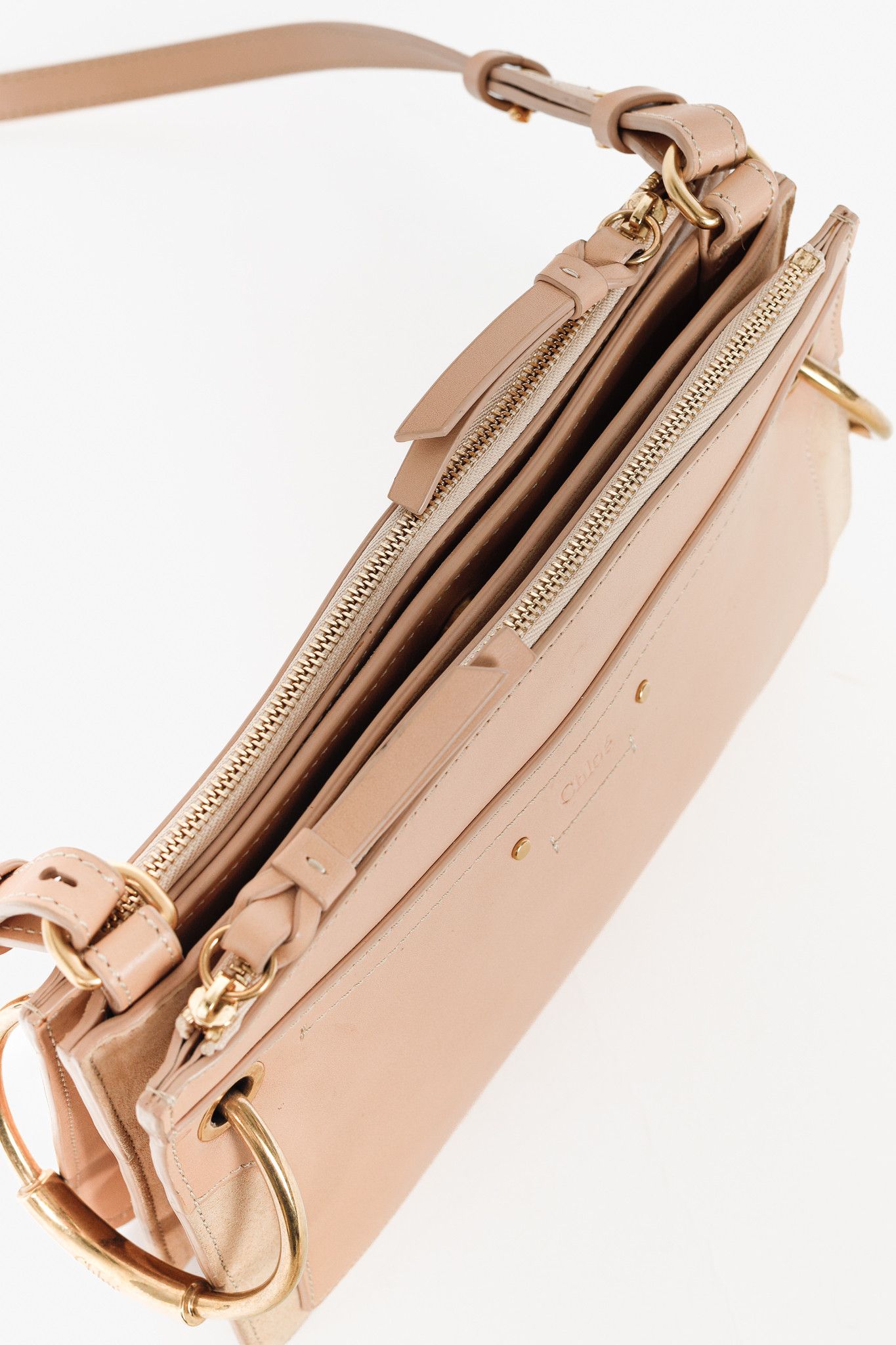 Chloe Chloe Mini Roy Blushy Pink Leather & Suede Crossbody Size ONE SIZE - 10 Thumbnail
