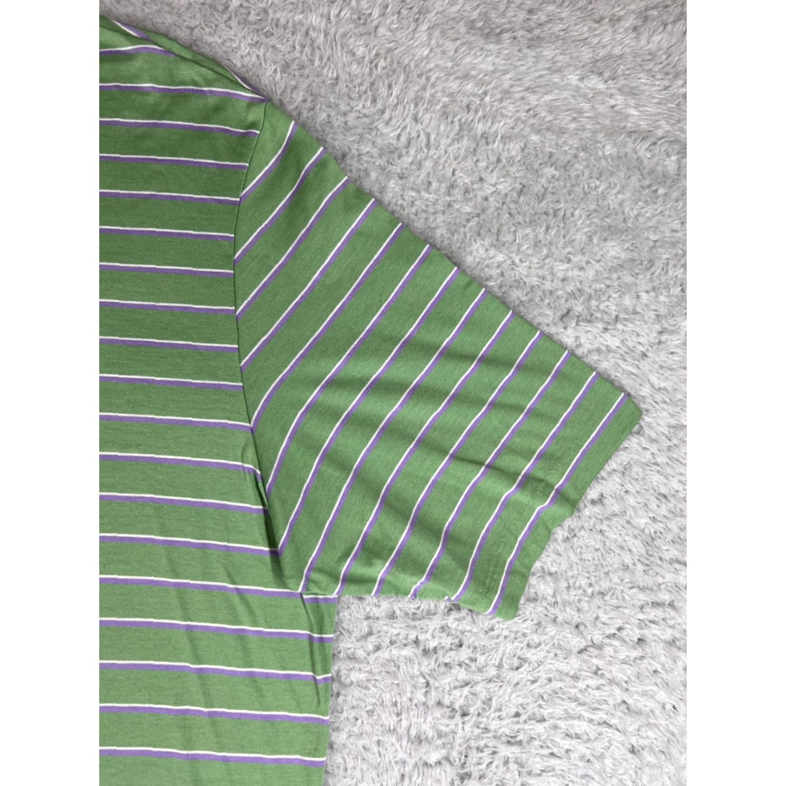 Polo Ralph Lauren Polo Ralph Lauren Shirt Mens XL Green Purple Stripe 100% Cotton Polo Golf Shirt Size US XL / EU 56 / 4 - 4 Thumbnail