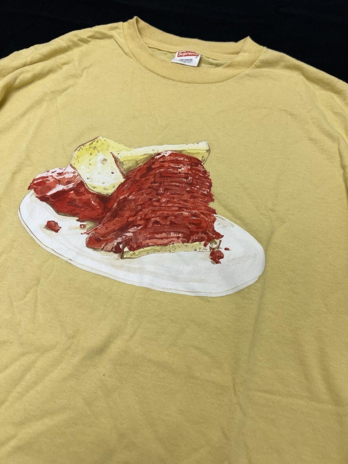 Supreme 2005 Supreme Pastrami Tee Katz Deli Sandwich Yellow XL Size US XL / EU 56 / 4 - 2 Thumbnail