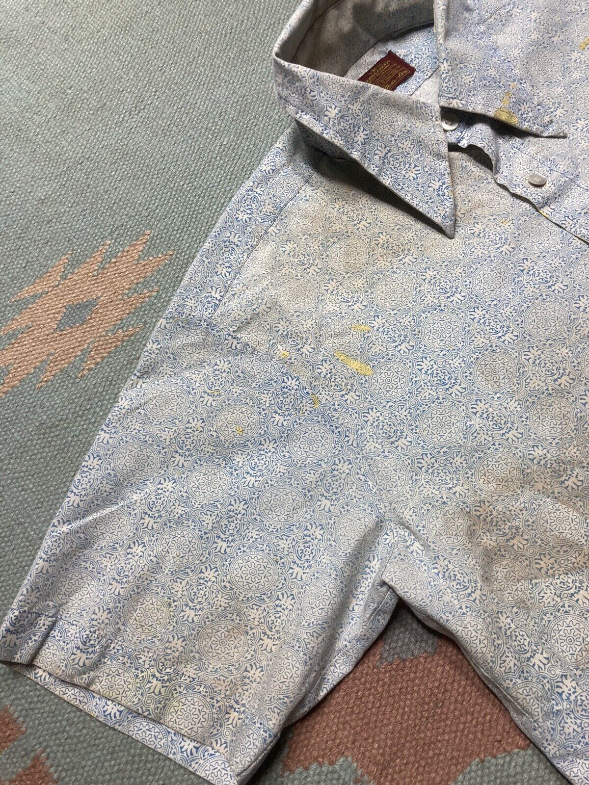 Sears × Vintage VTG 70s shirt sears kings road paint distressed mandala M Size US M / EU 48-50 / 2 - 5 Thumbnail
