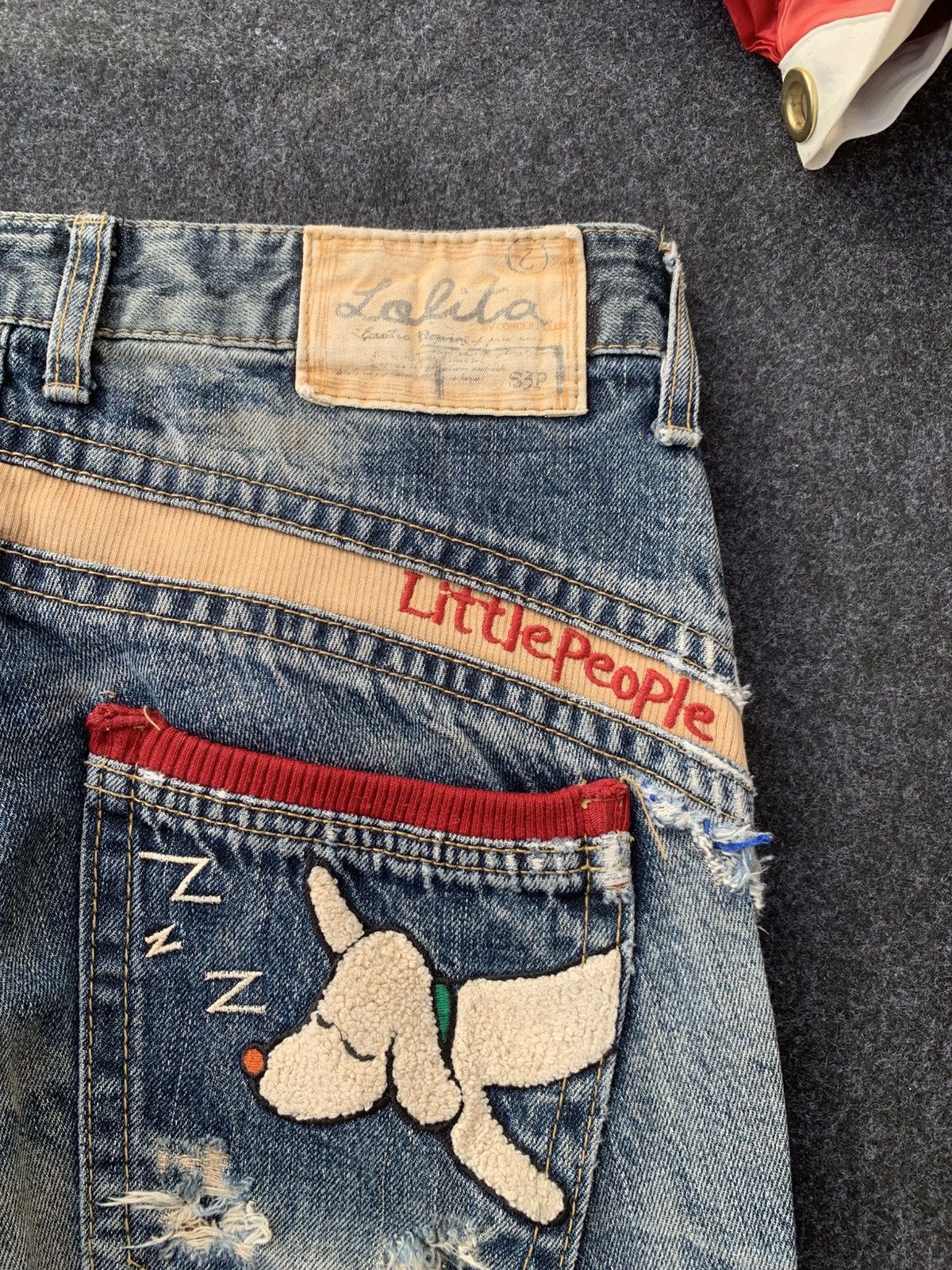 14th Addiction Vintage Lolita Jeans Crazy faded & distressed. Size US 31 - 5 Thumbnail