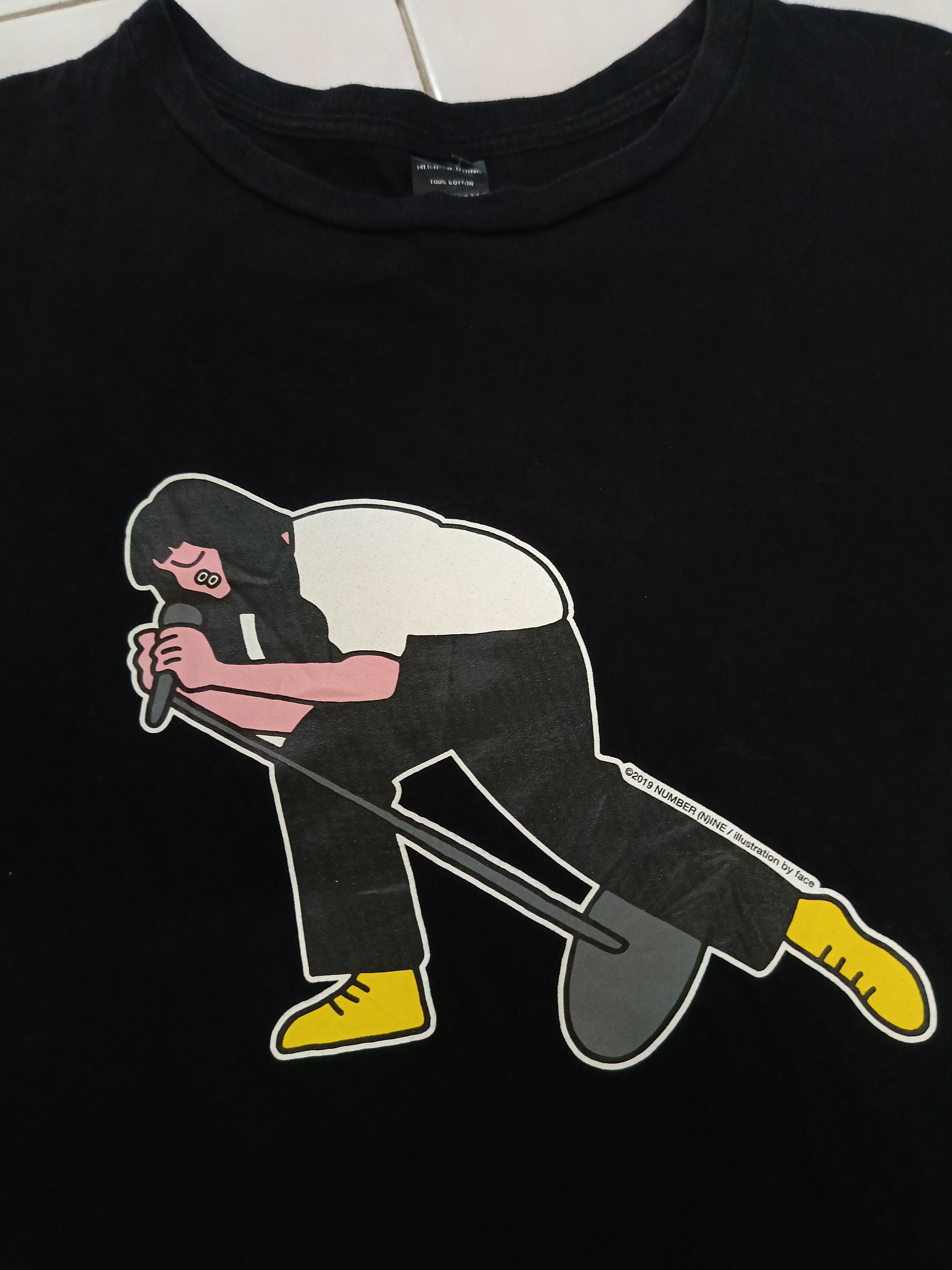 Number (N)ine Number (N)ine Art by Face Back hit tee Size US L / EU 52-54 / 3 - 2 Thumbnail