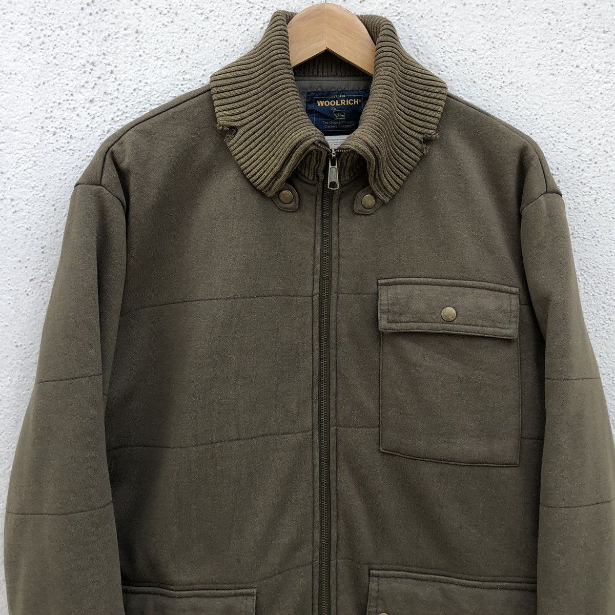 Vintage Vintage Woolrich Distressed Warm Cotton Zipper Jacket Size US XL / EU 56 / 4 - 3 Thumbnail