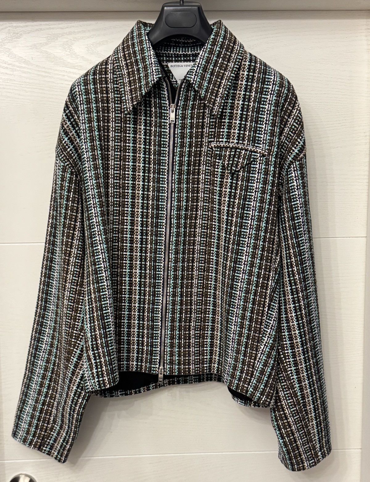 Bottega Veneta Bottega Veneta Cotton- Blend Blouson Jacket size 50 Size US M / EU 48-50 / 2 - 2 Thumbnail