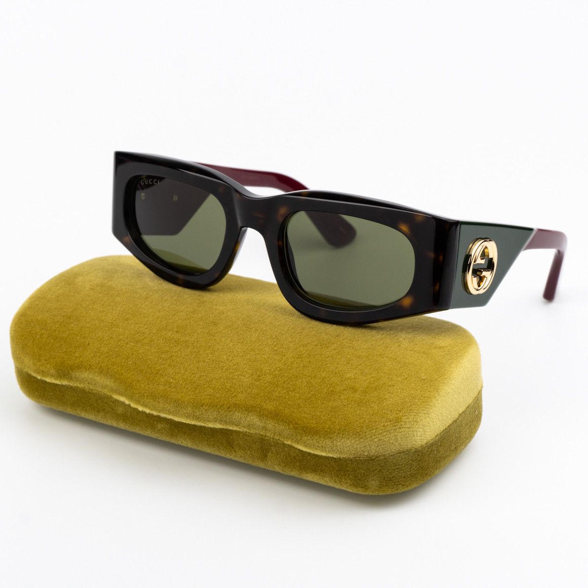 Gucci NEW Gucci GG1664S 002 Rectangle Unisex Sunglasses Size ONE SIZE - 2 Thumbnail