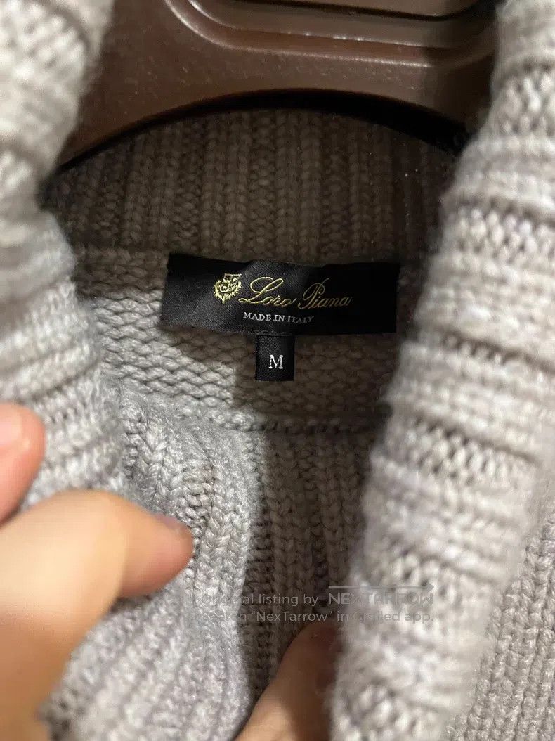 Loro Piana Loro Piana Grey Lapel Cashmere Sweater Size M / US 6-8 / IT 42-44 - 3 Thumbnail