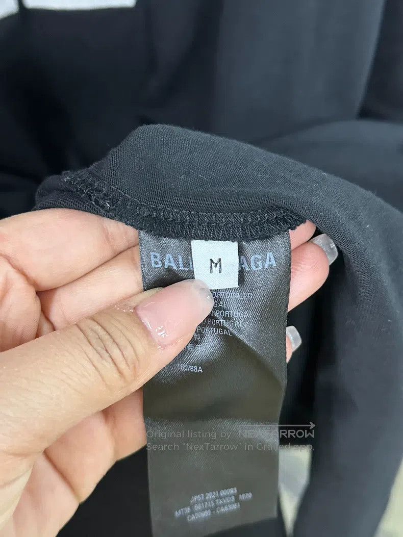 Balenciaga Balenciaga Black Letter Oversize Loose Short Sleeve T-Shir Size US M / EU 48-50 / 2 - 4 Thumbnail