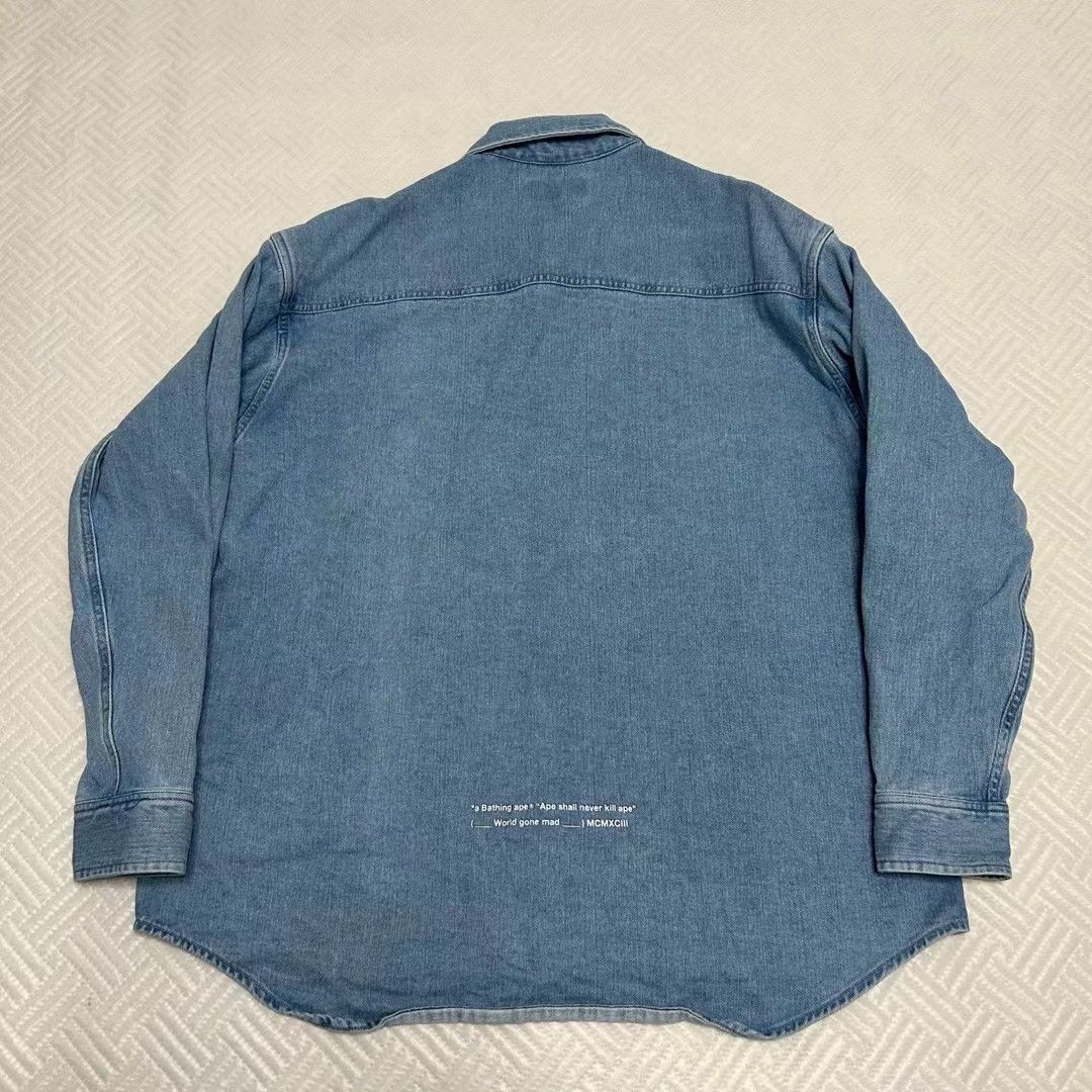 Bape SHARK DENIM JACKET Size US M / EU 48-50 / 2 - 7 Thumbnail