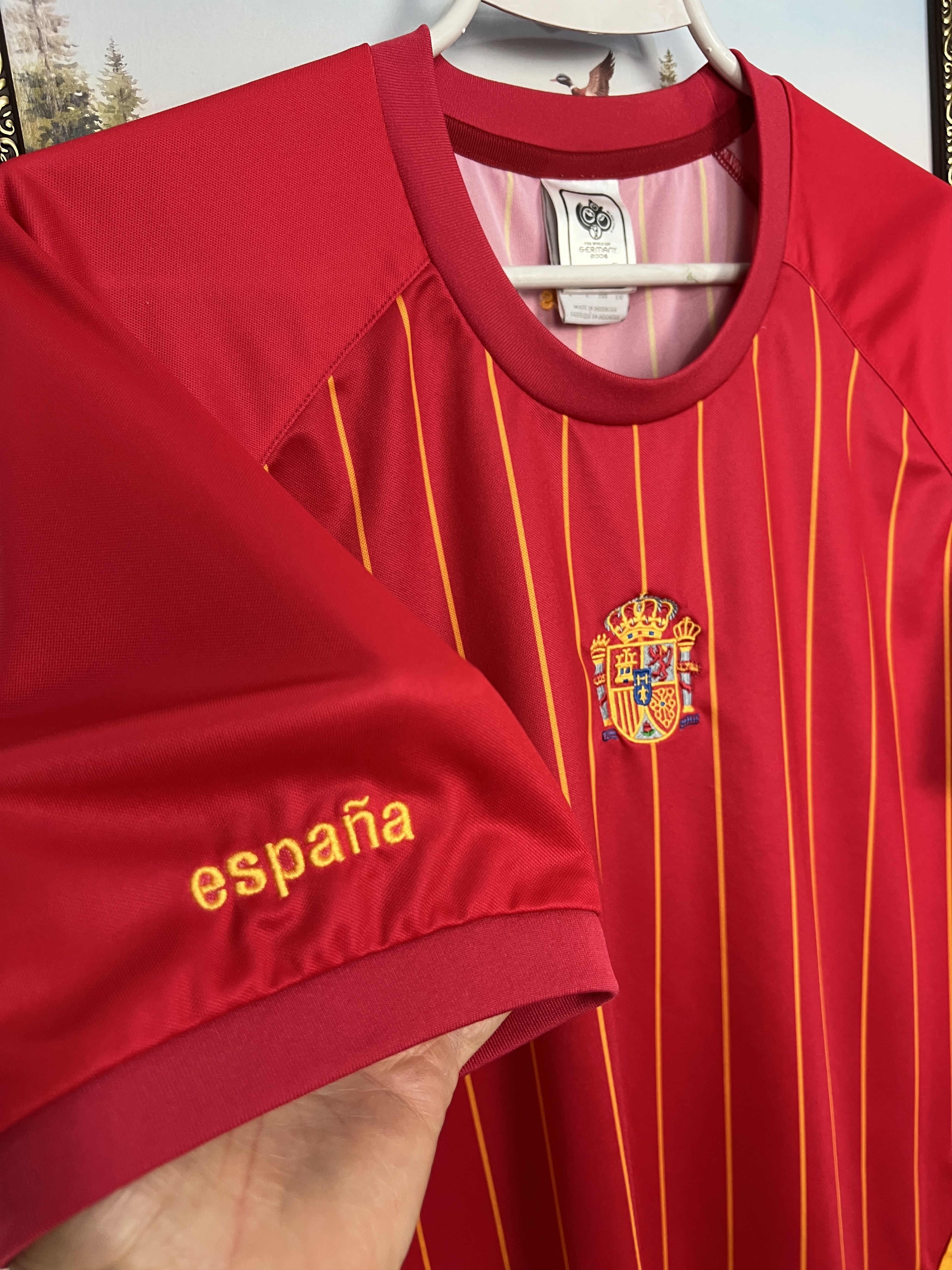 Adidas Spain World Cup Football Train Shirt Soccer Jersey Camiseta Size US L / EU 52-54 / 3 - 4 Thumbnail