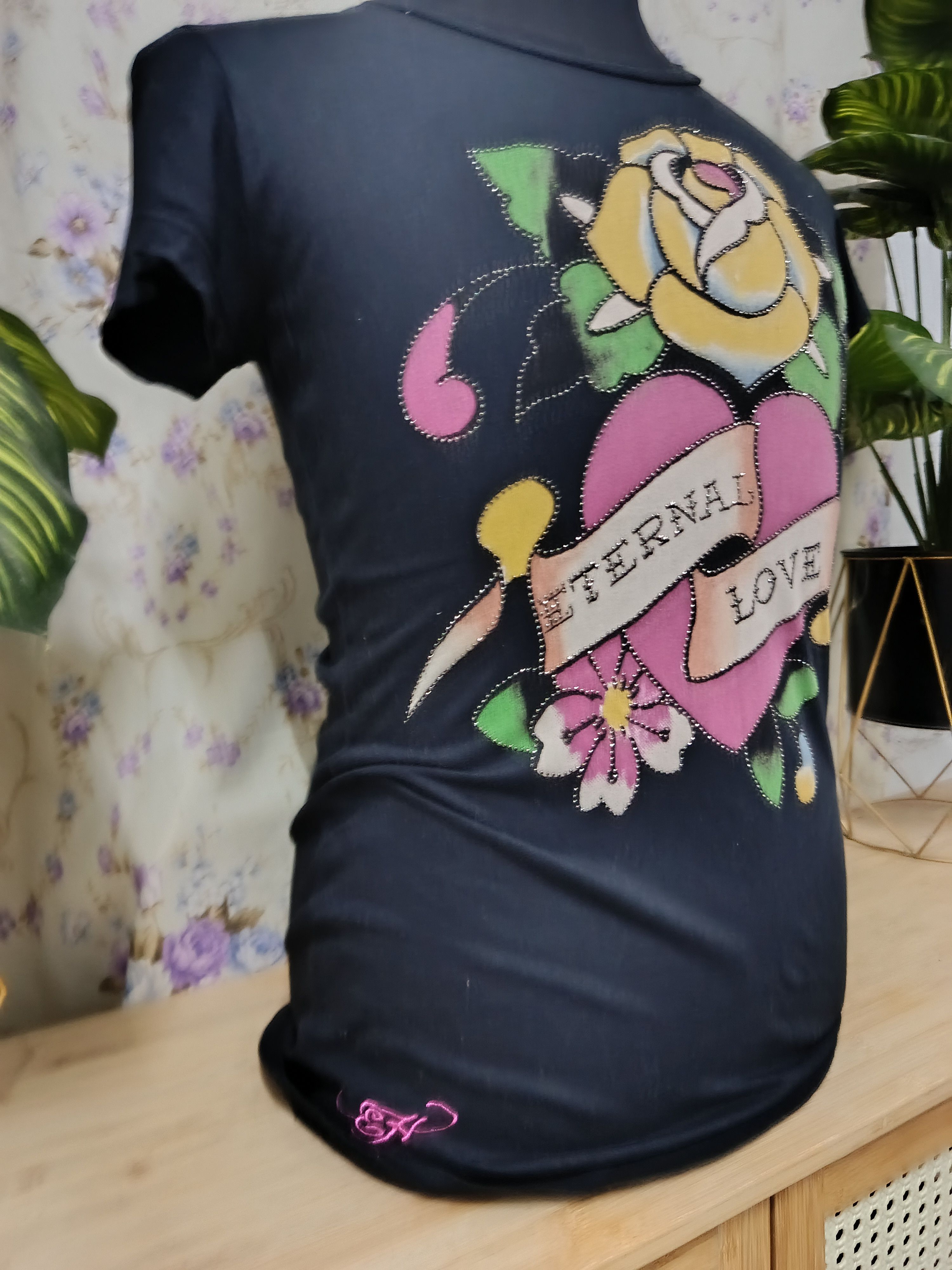 Christian Audigier Ed Hardy Eternal Love T-shirt Size S / US 4 / IT 40 - 2 Thumbnail
