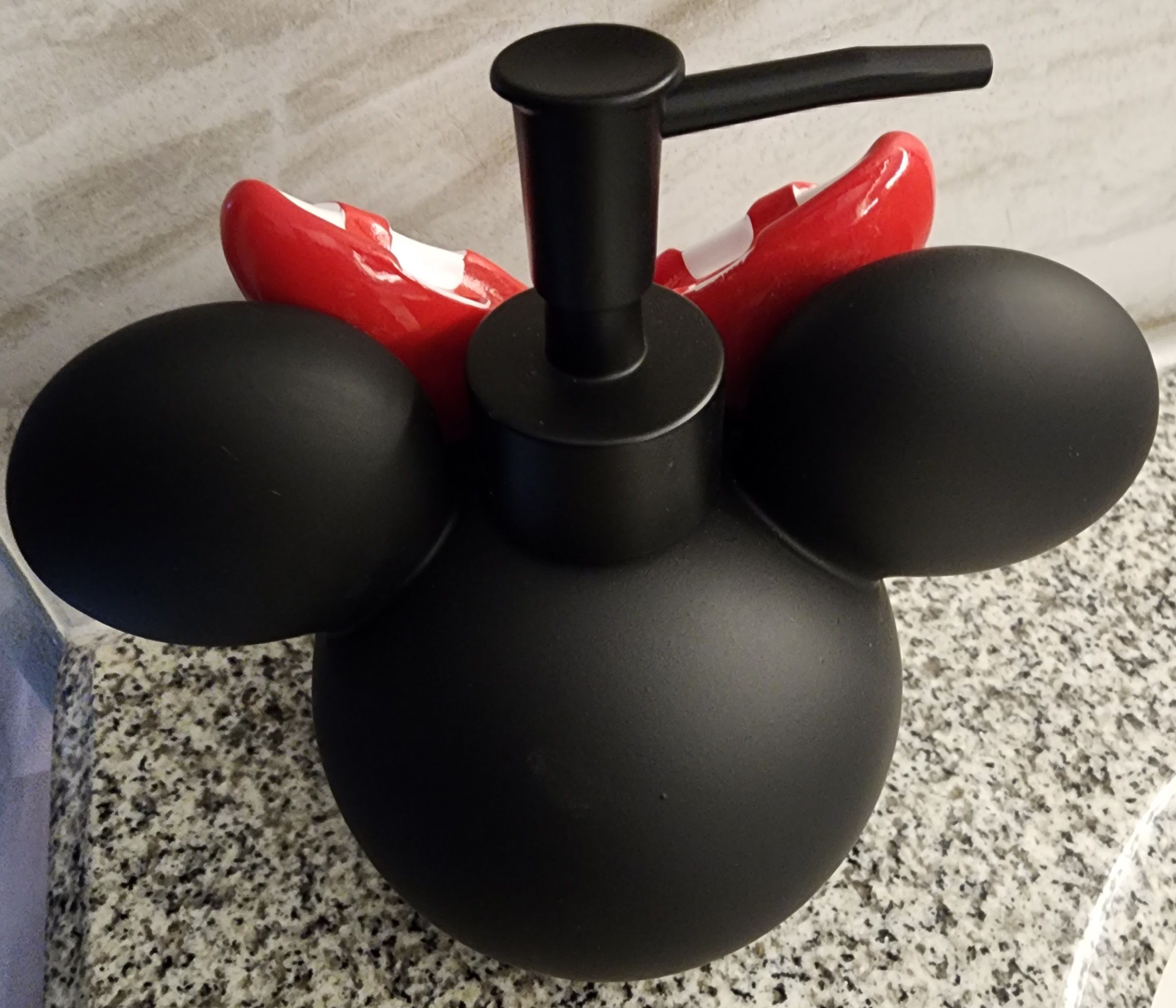 Disney Disney Minnie Mouse Black Dispenser 6in Red Polka Dot Bow Size ONE SIZE - 6 Thumbnail