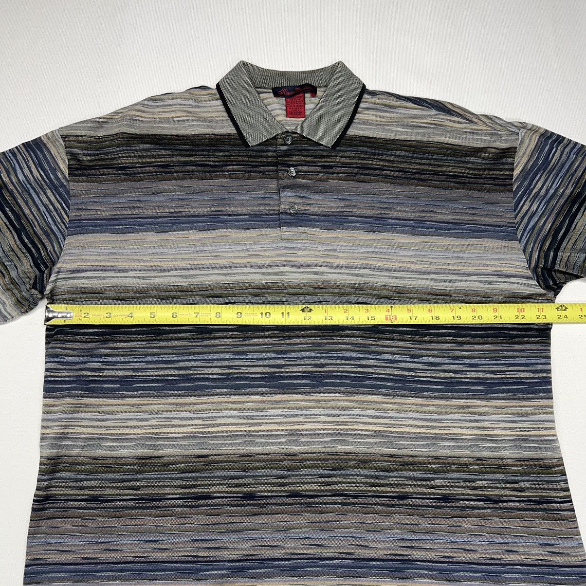 Other Klauss Boehler Polo Shirt Striped Knit Y2K Made In Italy Size US L / EU 52-54 / 3 - 15 Thumbnail