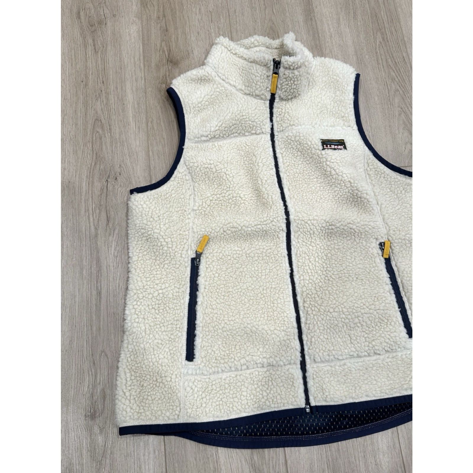 Vintage NWT LL Bean Vest Sleeveless Jacket Mountain Pile Fleece Womens XL Natural Size XL / US 12-14 / IT 48-50 - 3 Thumbnail