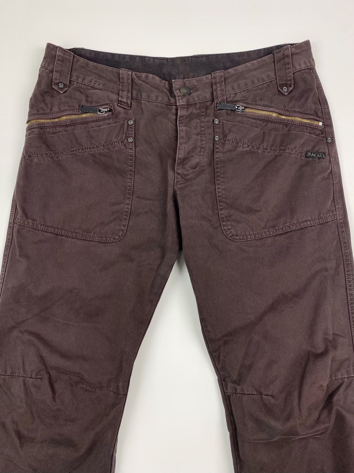 Diesel Y2K Diesel 3D Cut Dyed Brown Multipocket Pants 34X34 Size US 34 / EU 50 - 4 Thumbnail
