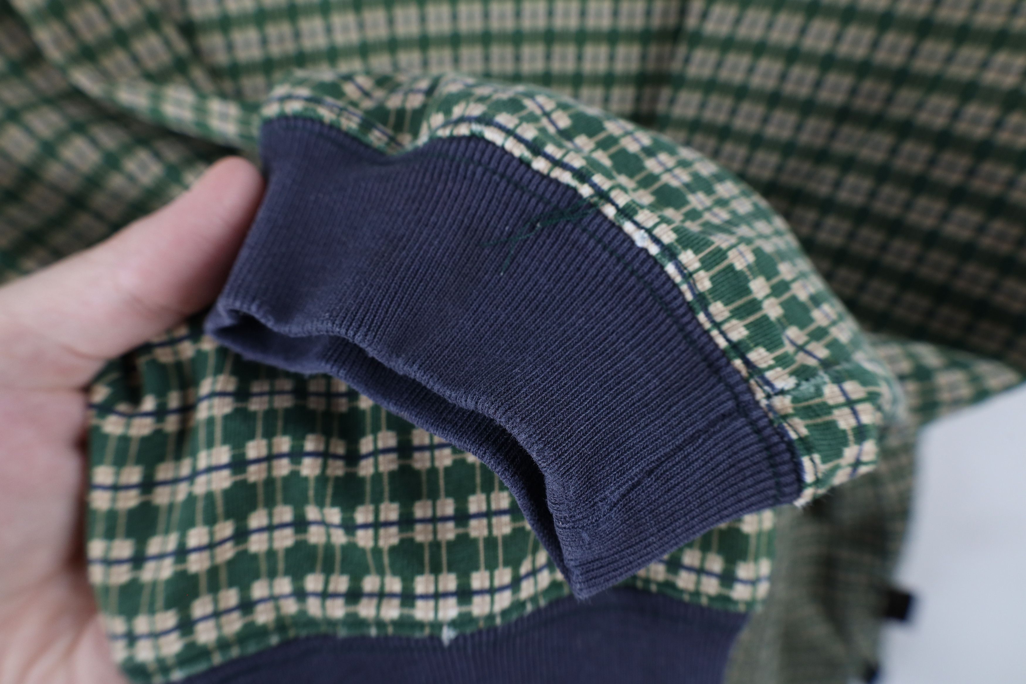 Ralph Lauren × Vintage Vintage 90s Chaps Ralph Lauren Geometric Long Sleeve Polo Size US L / EU 52-54 / 3 - 8 Thumbnail