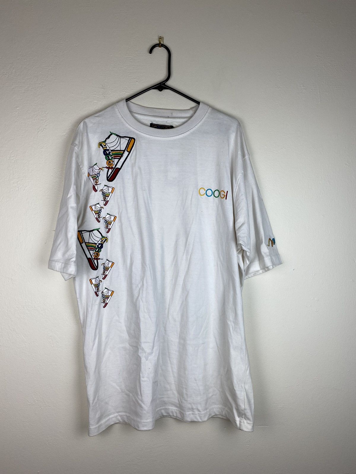 Coogi × Vintage NWT Brand New Coogi Shoes Embroidered T shirt Tee White y2k Size US L / EU 52-54 / 3 - 2 Thumbnail