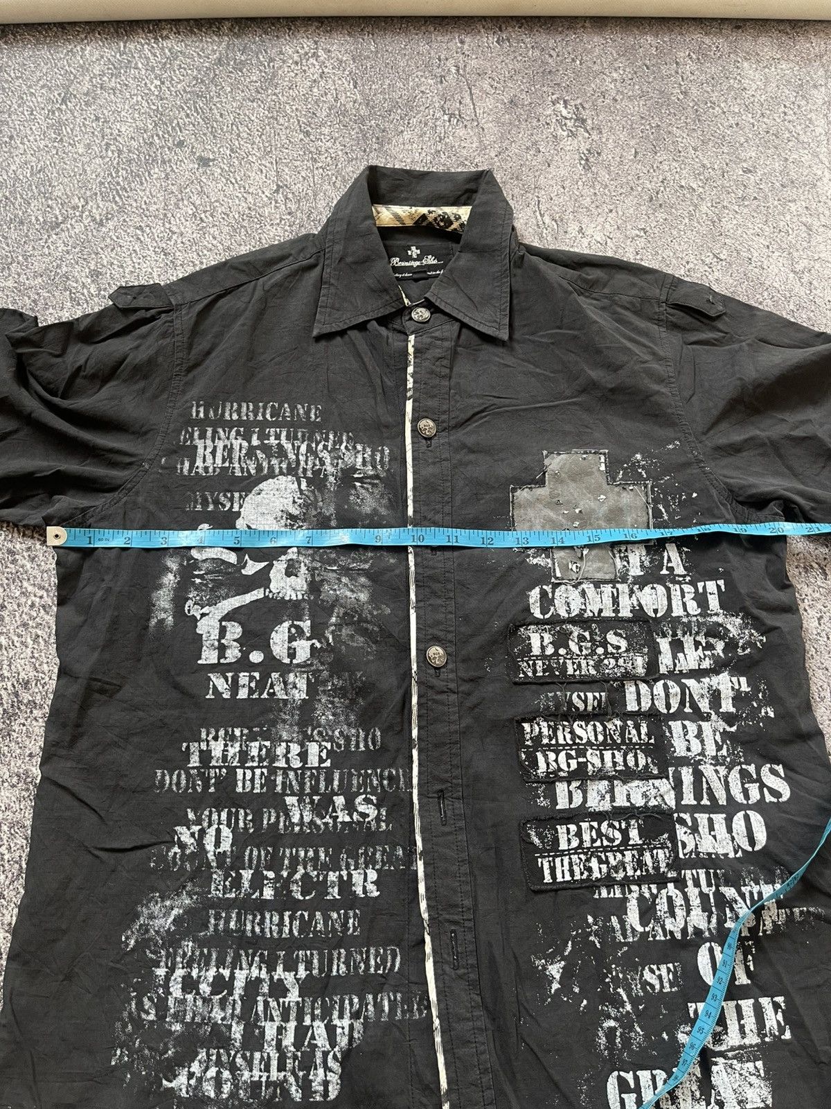 Japanese Brand Y2K Berning Sho Skull ifsixwasnine shirt Size US M / EU 48-50 / 2 - 10 Thumbnail