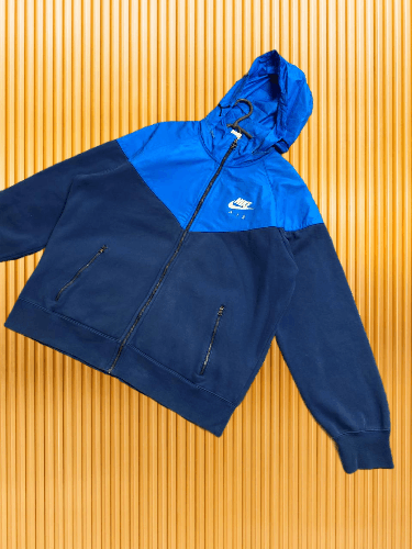 Nike × Vintage Vintage Nike Air Box Logo Zip Up Hoodie Size US XL / EU 56 / 4 - 1 Thumbnail