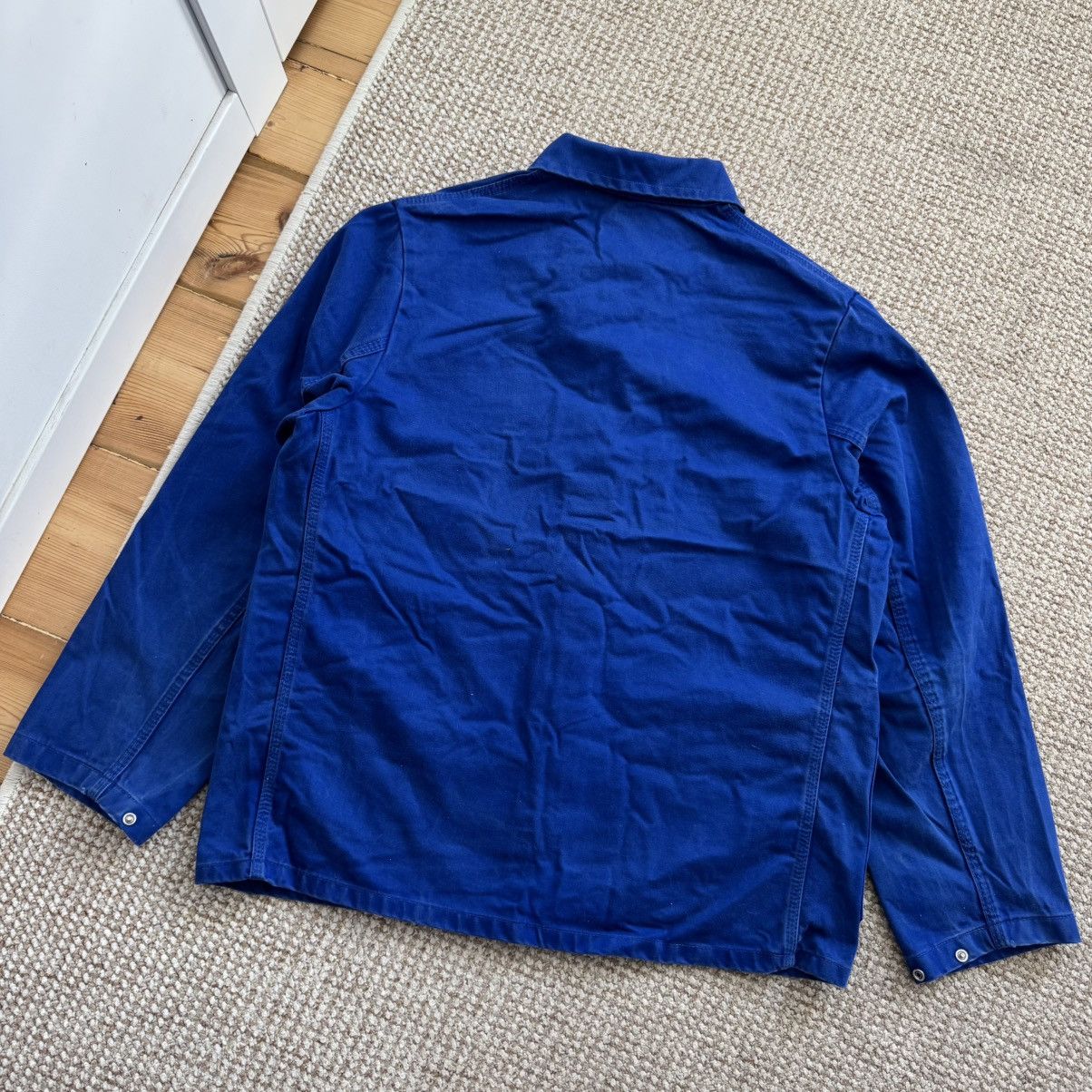 Vintage French vintage distressed worn blue chore works jacket Size US M / EU 48-50 / 2 - 9 Thumbnail
