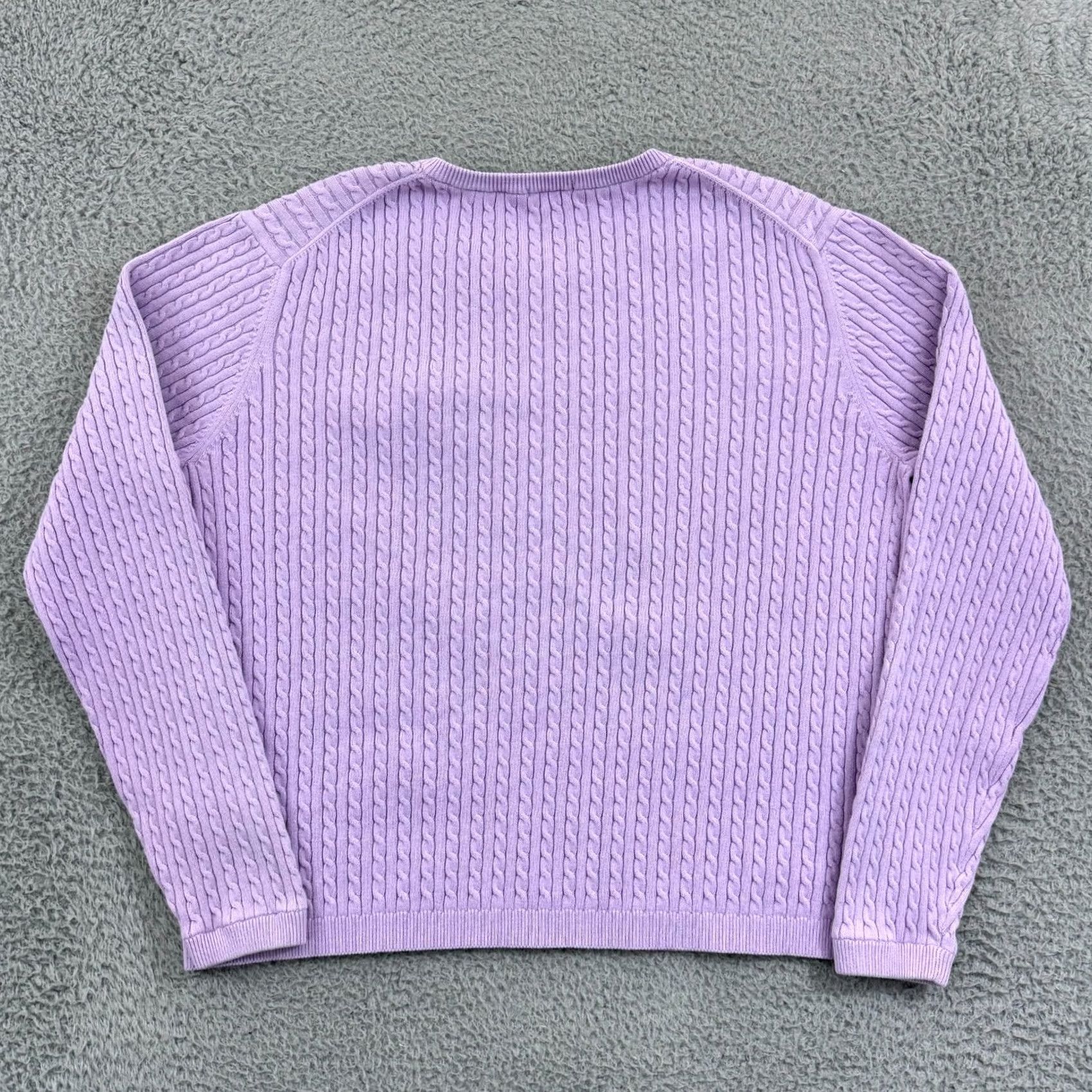 Izod Izod Sweater Womens XL Purple C Flex Long Sleeve Cable Knit Golf Casual Pullover Size XL / US 12-14 / IT 48-50 - 6 Thumbnail