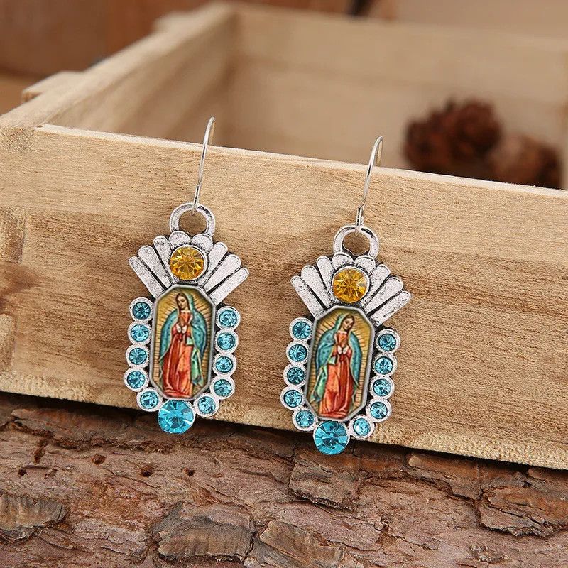 Jewelry × Vintage Virgin Mary Earrings Size ONE SIZE - 3 Thumbnail