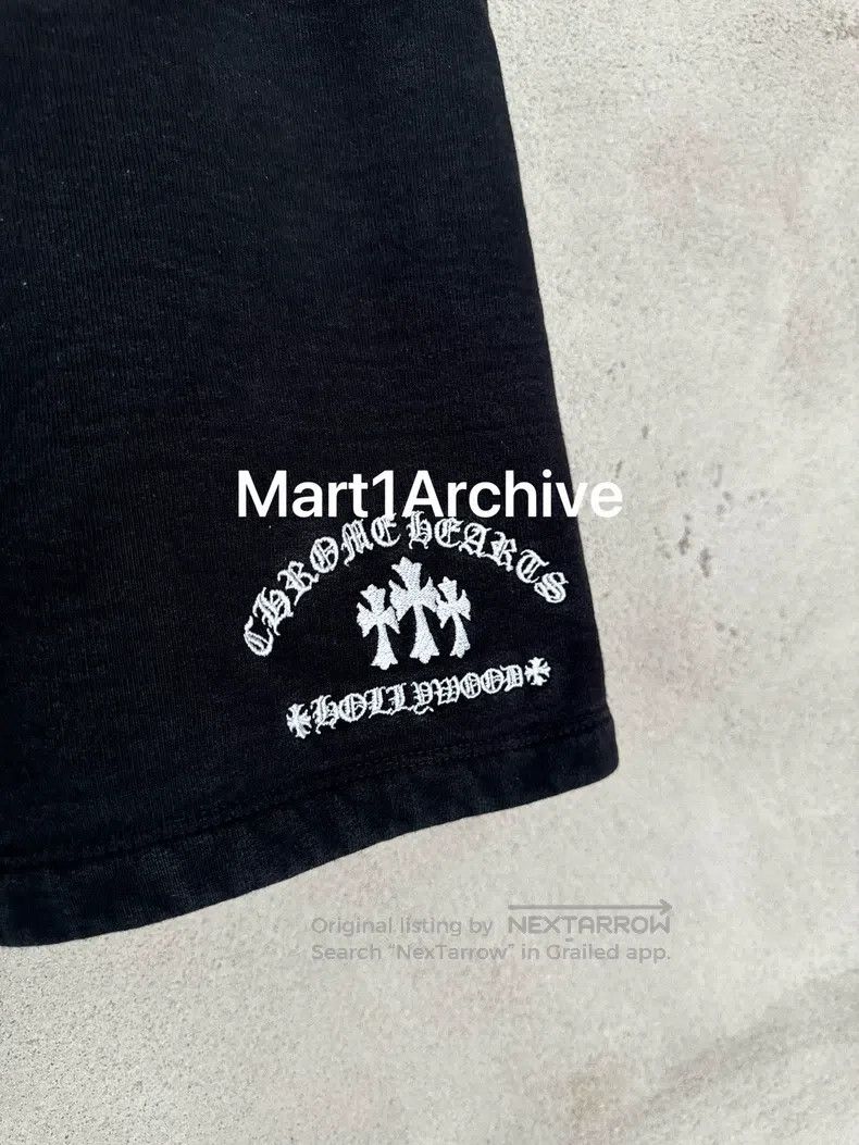 Chrome Hearts CHROME HEARTS size XL Black Thirty Word Cross Short Pants Size US 27 - 3 Thumbnail