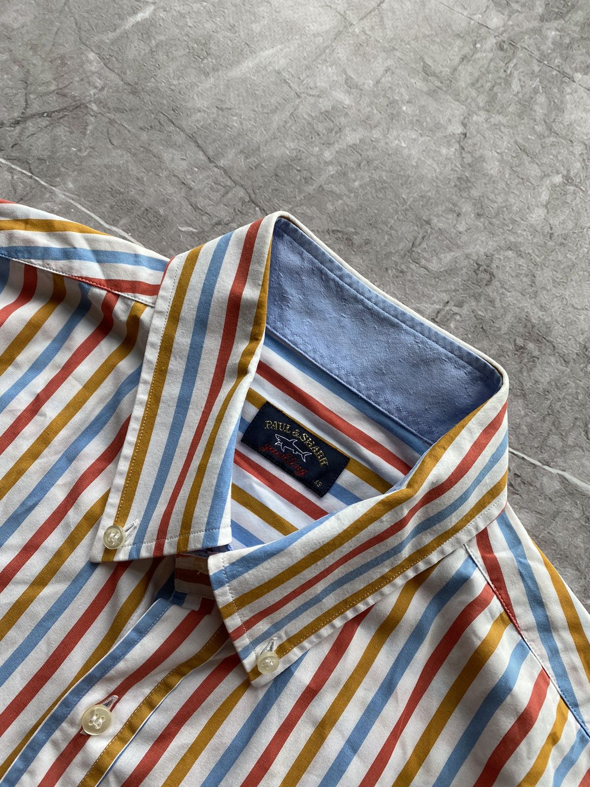 Paul & Shark Paul & Shark Vintage Yachting Royal Club Shirt Button Up Size US XL / EU 56 / 4 - 7 Thumbnail