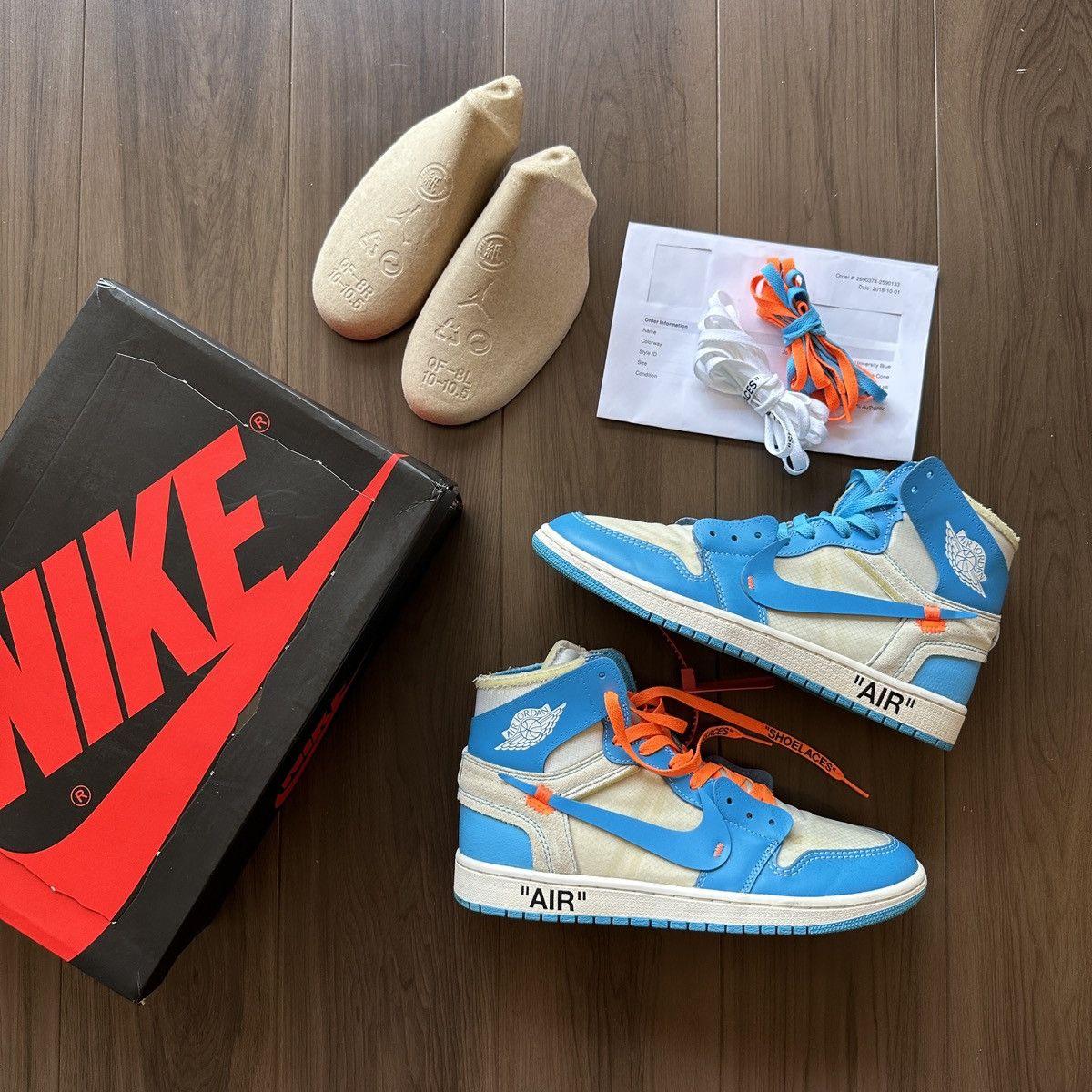 Jordan Brand Off-white Nike UNC Jordan 1 size 10 gently used | Grailed