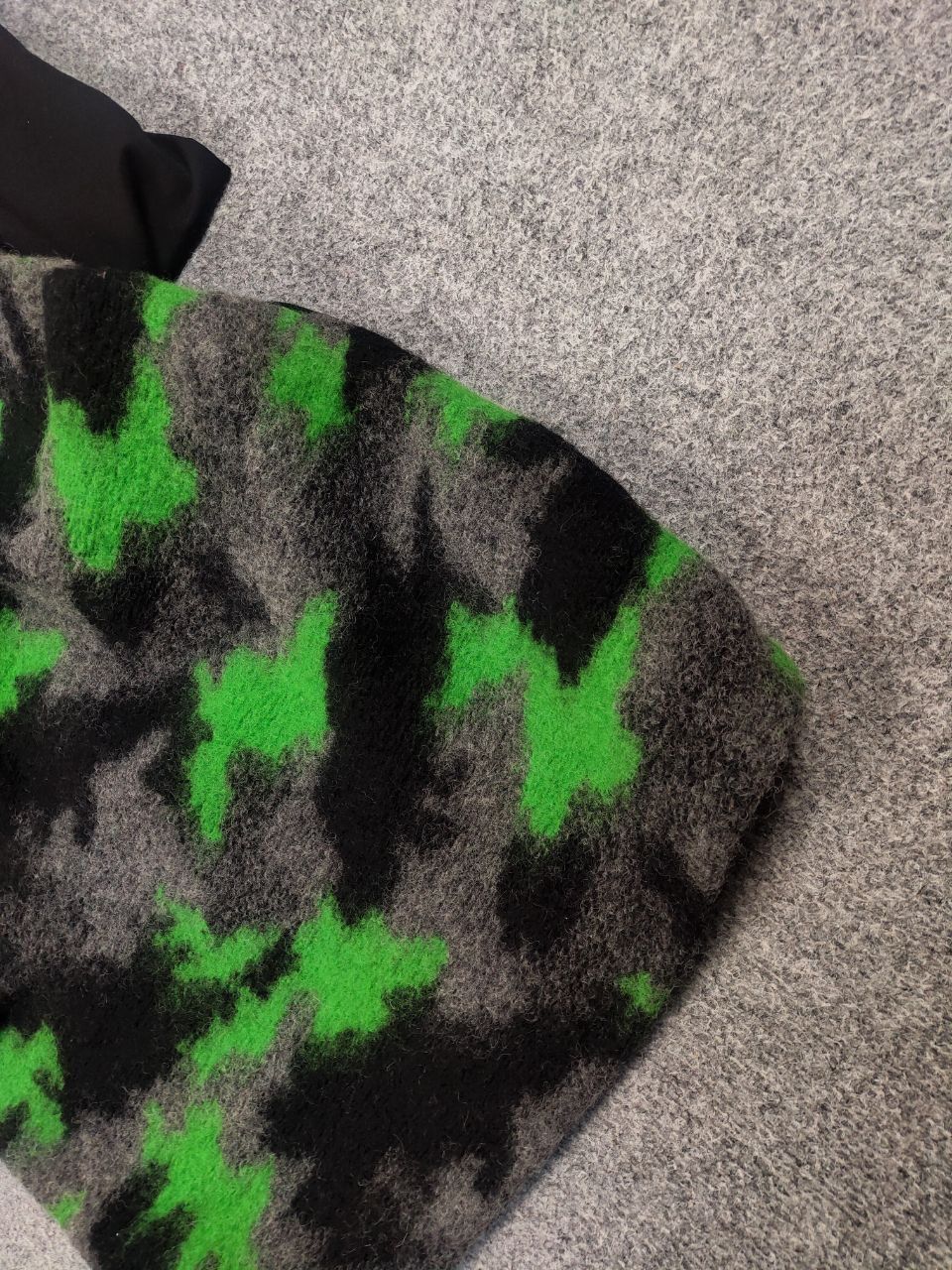 Designer Save The Queen dress Long Sleeve Jersey Wool Camo Size L / US 10 / IT 46 - 5 Thumbnail