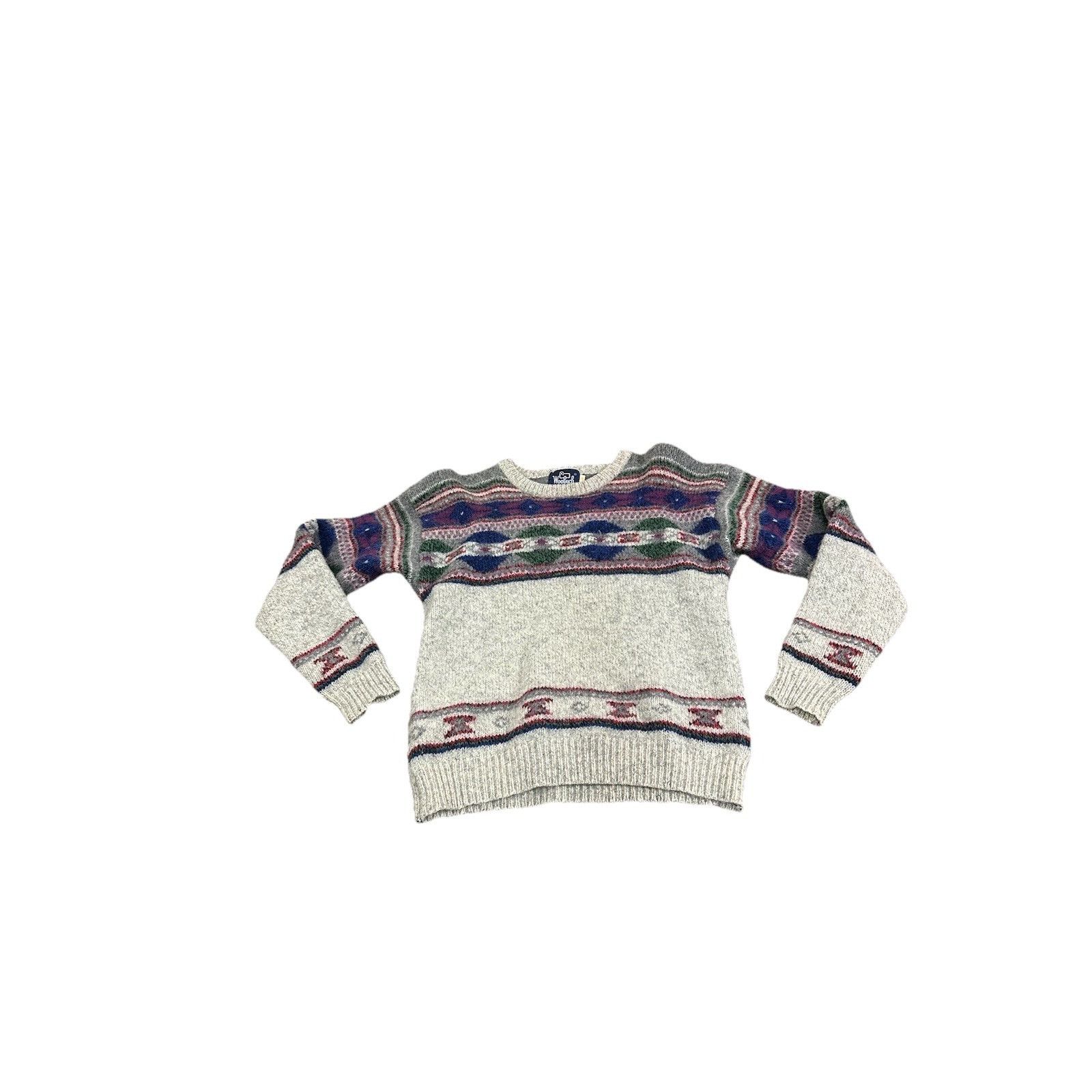 Vintage Woolrich Fairisle Nordic Yoke Wool Cabin Sweater Kni