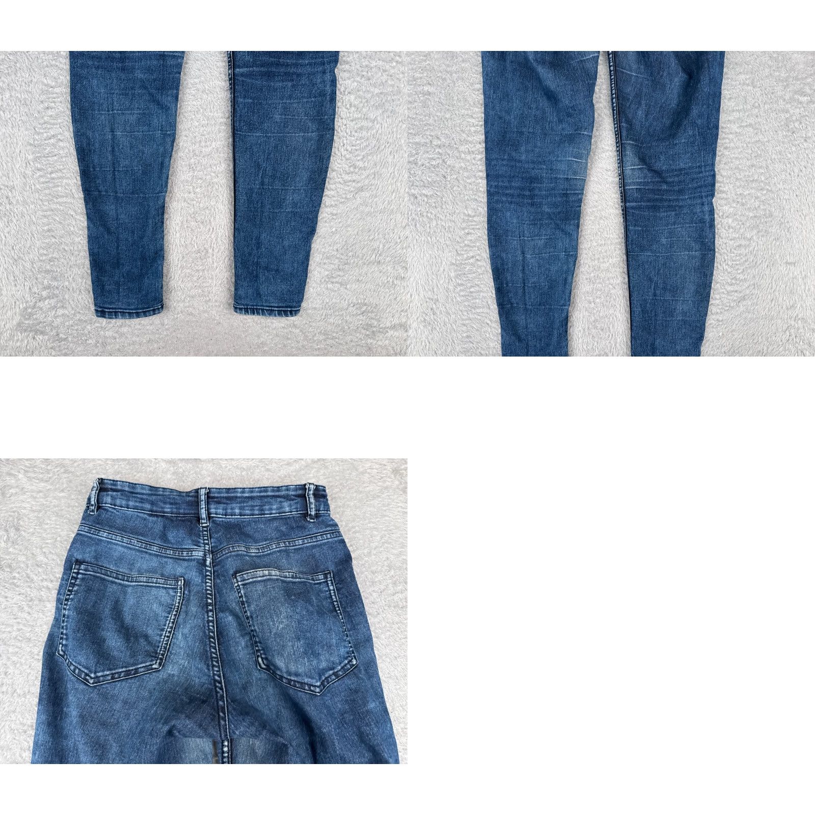 Denime Divided Jeans Women 6 Blue Denim Skinny Tapered Distressed Mid Rise Cotton 25x29 Size 28" / US 6 / IT 42 - 10 Thumbnail