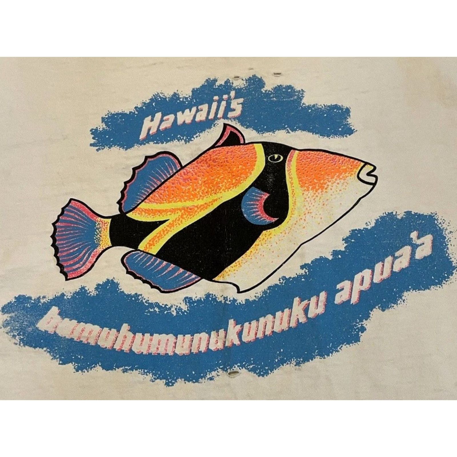 Thrasher VINTAGE 90s Hawaii Humuhumunukunukuapuaʻa Thrashed Faded Distressed White XL T-Shirt Mens Casual Beach Surf Grunge OP Size US XL / EU 56 / 4 - 3 Thumbnail