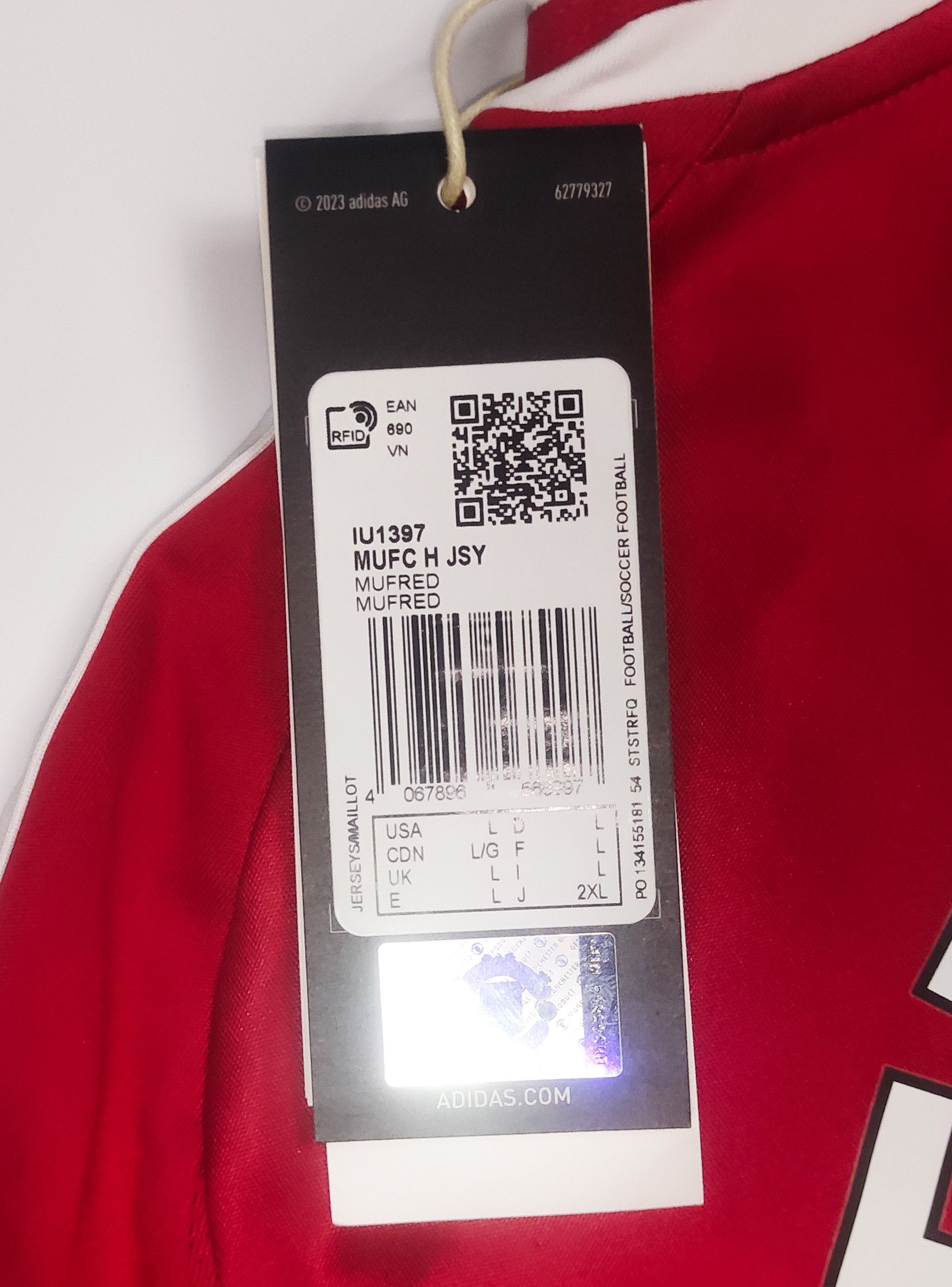 Adidas BNWT B. Fernandes #8 Manchester United 2024 2024 Adidas Home Size US L / EU 52-54 / 3 - 6 Thumbnail